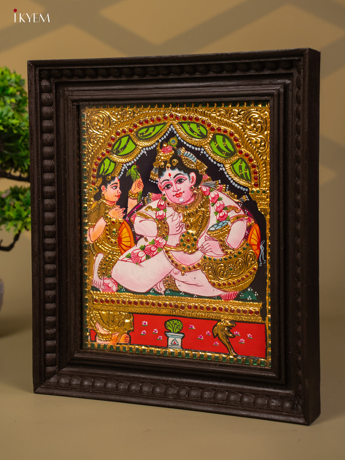 Baby Krishna - Tanjore Painting (15x13) - KB01131