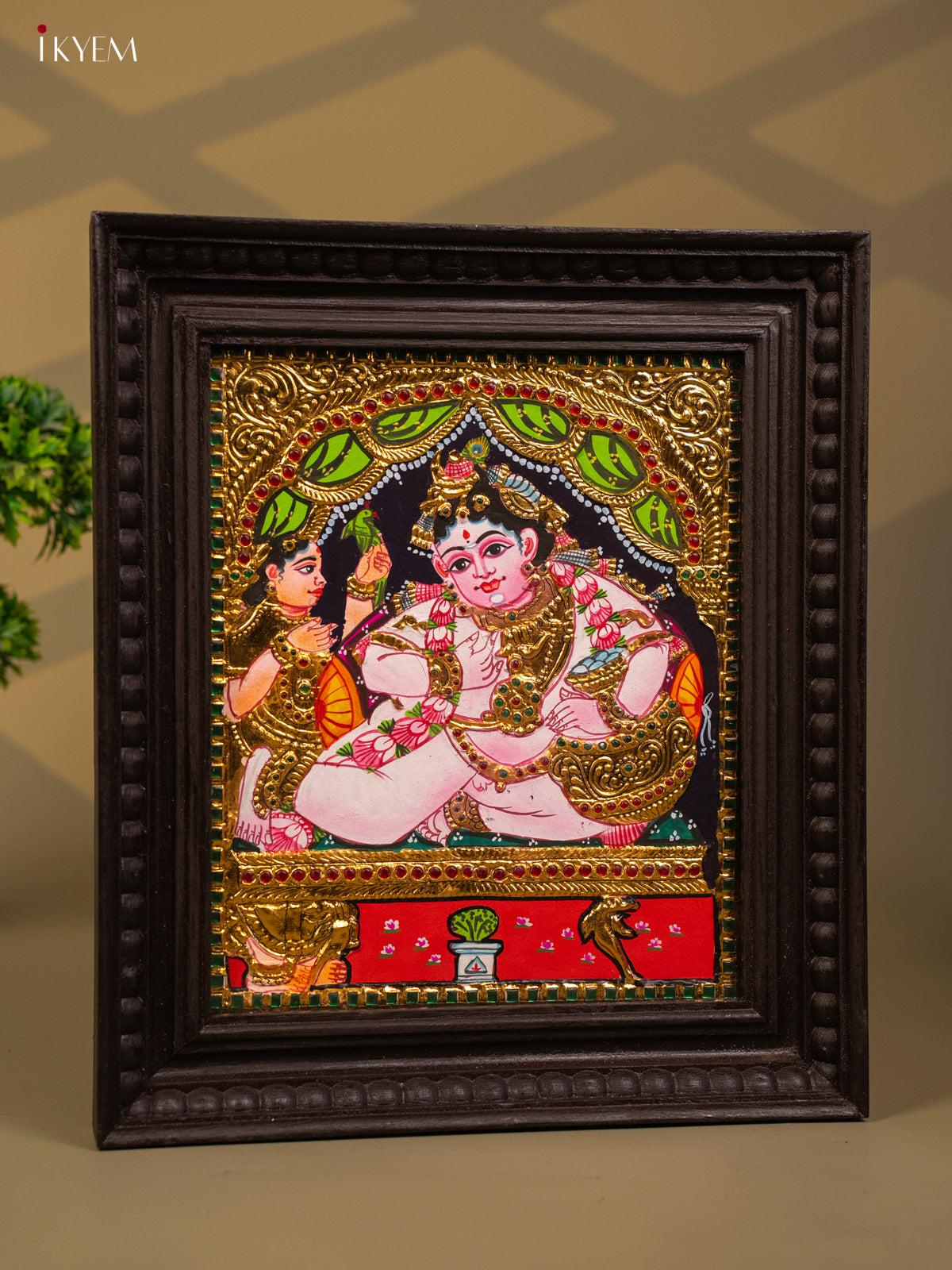 Baby Krishna - Tanjore Painting (15x13) - KB01131