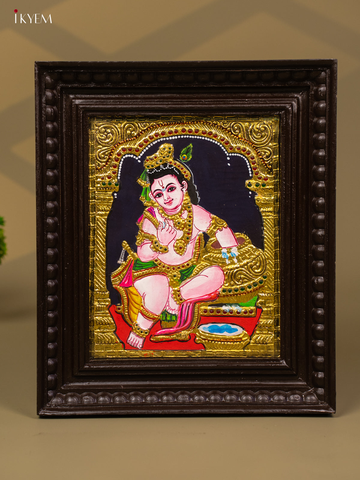 Krishna - Tanjore Painting (13x11) - KB01133