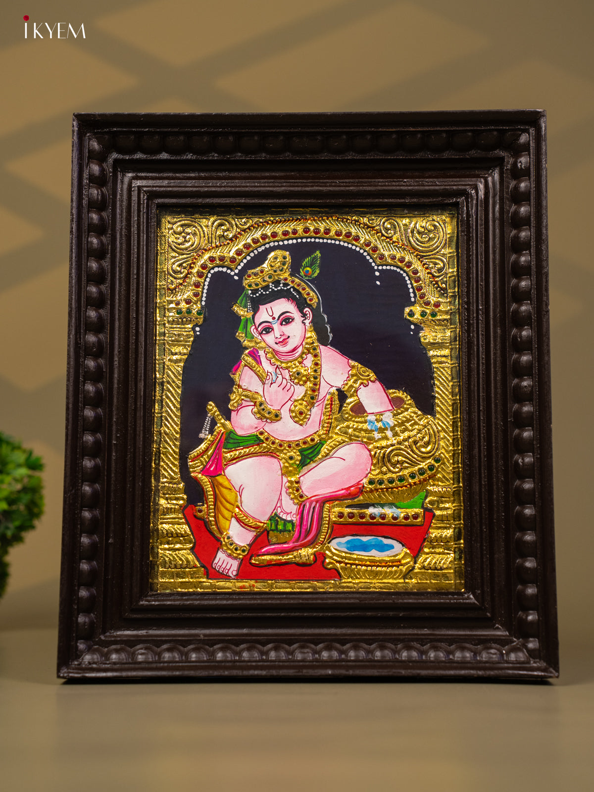 Krishna - Tanjore Painting (13x11) - KB01133