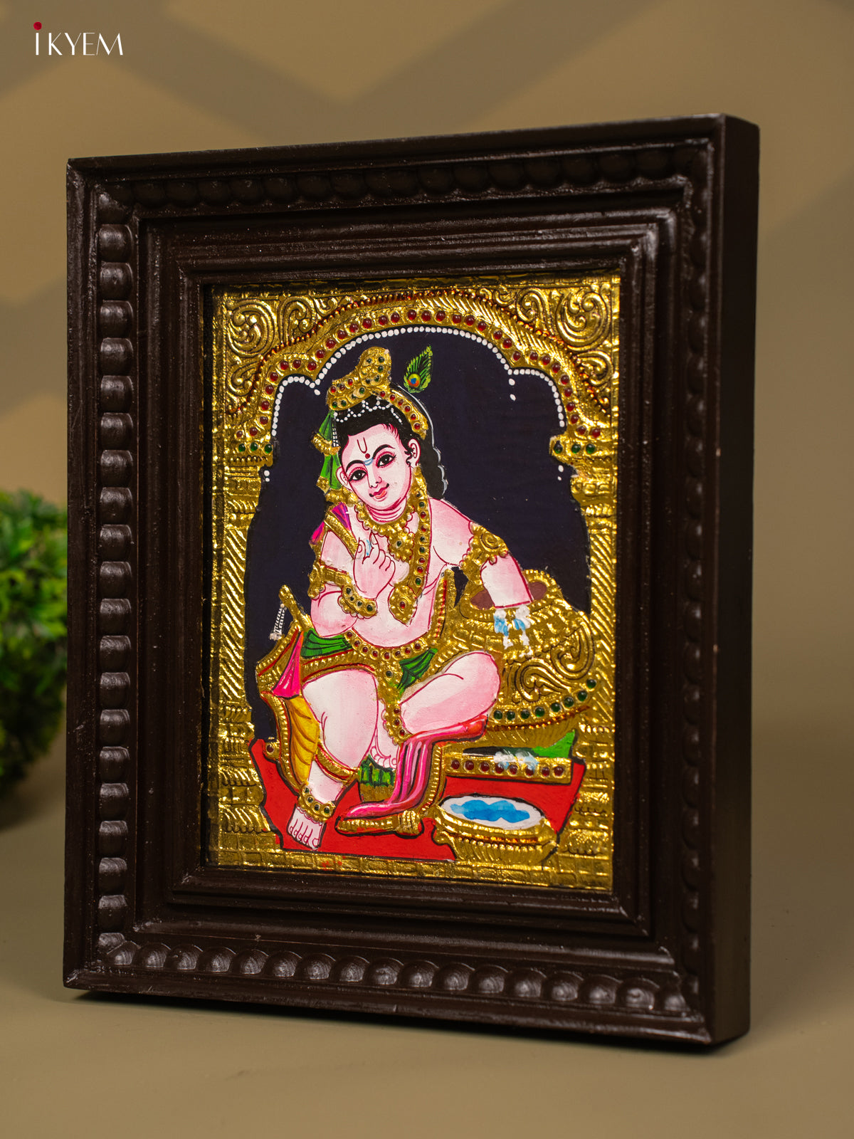 Krishna - Tanjore Painting (13x11) - KB01133