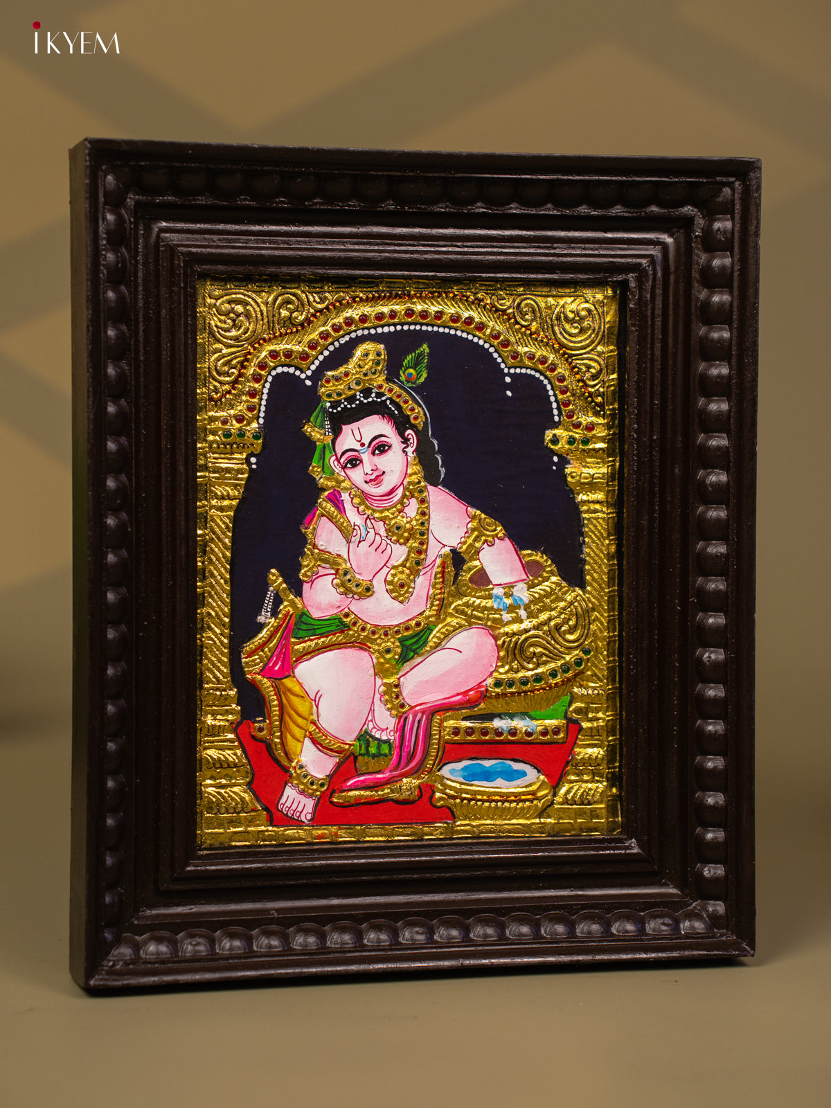 Krishna - Tanjore Painting (13x11) - KB01133