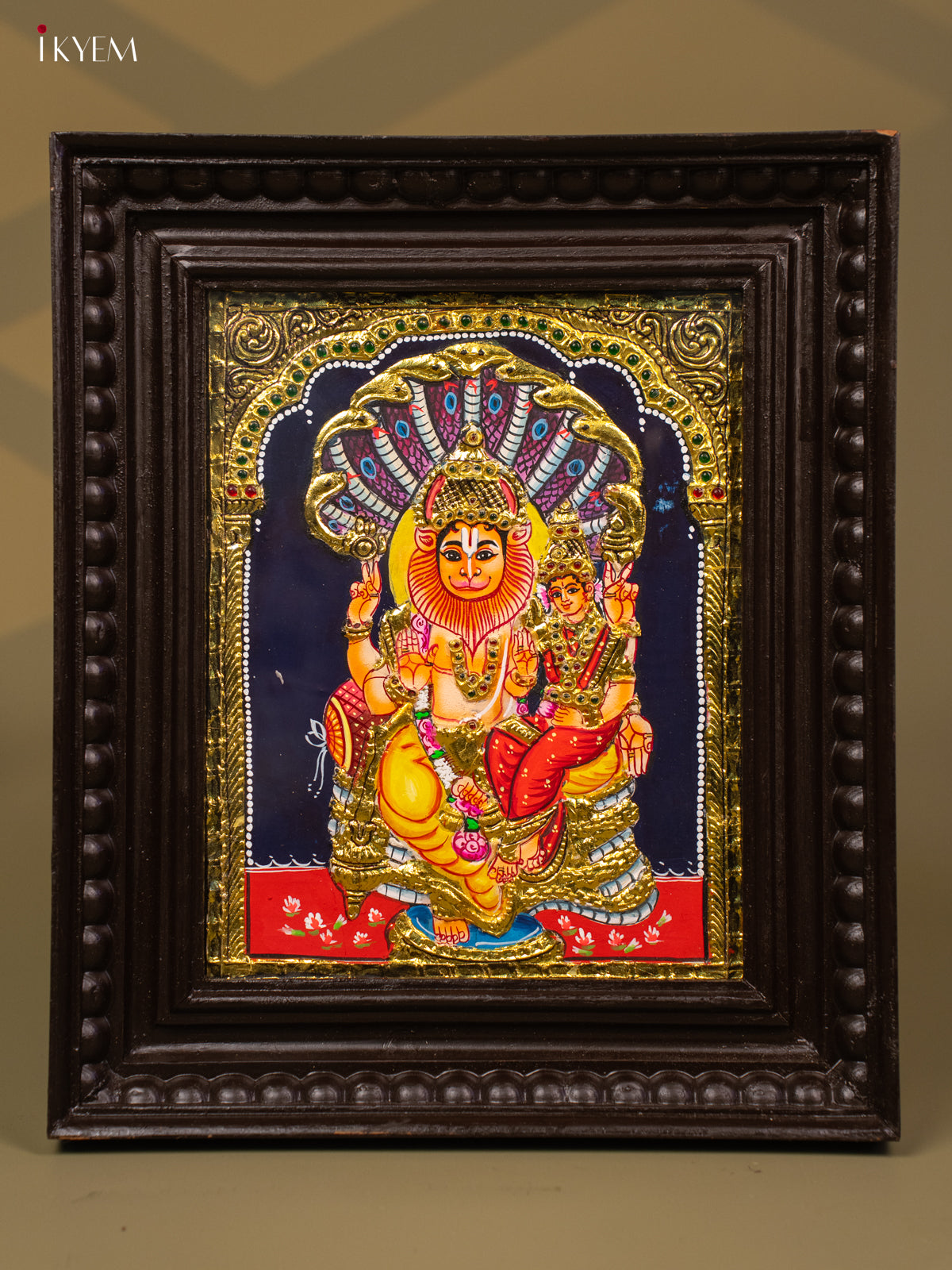 Lakshmi Narasimha - Tanjore Painting (13x11) - KB01136