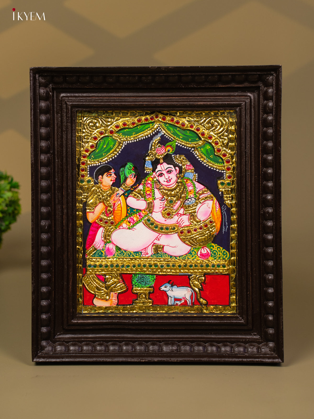 Krishna - Tanjore Painting (13x11) - KB01141