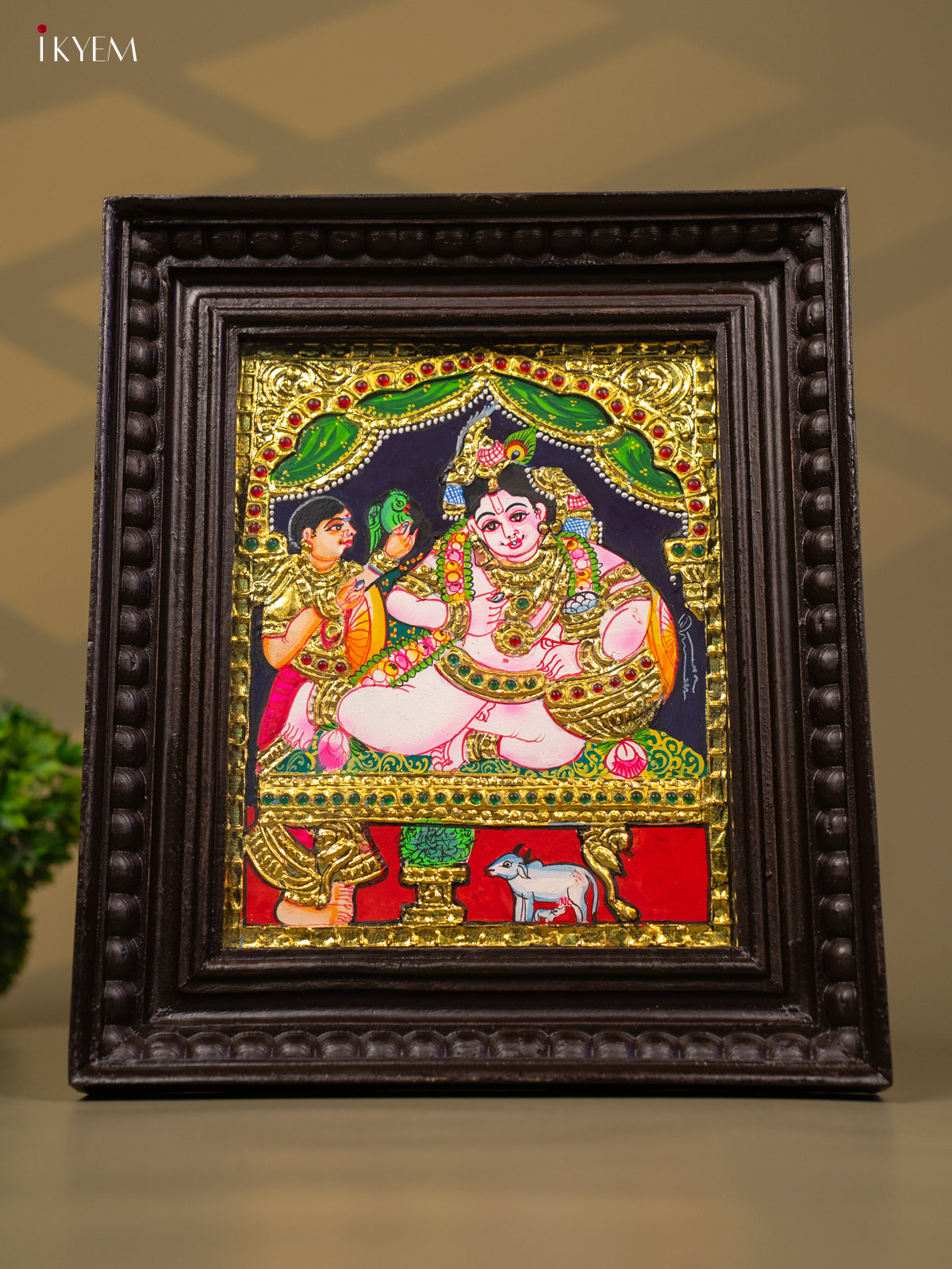 Krishna - Tanjore Painting (13x11) - KB01141