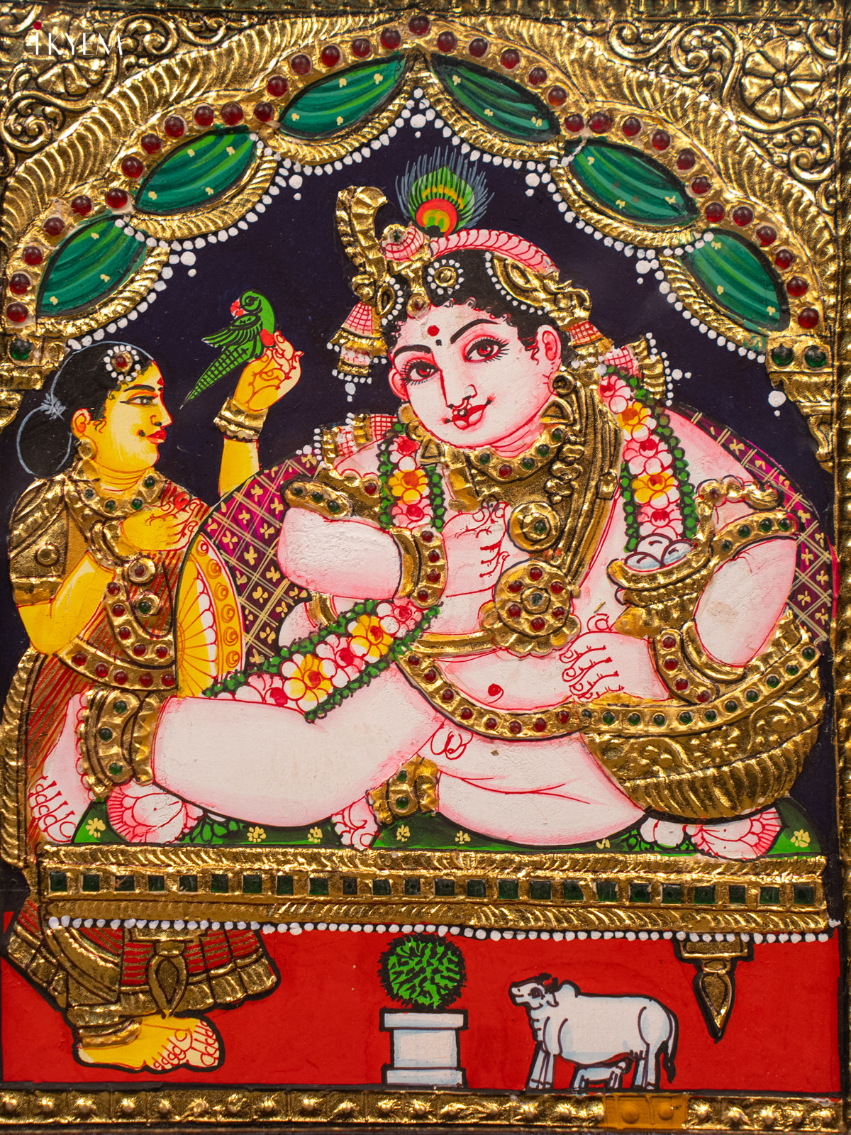 Krishna - Tanjore Painting (13x11) - KB01141