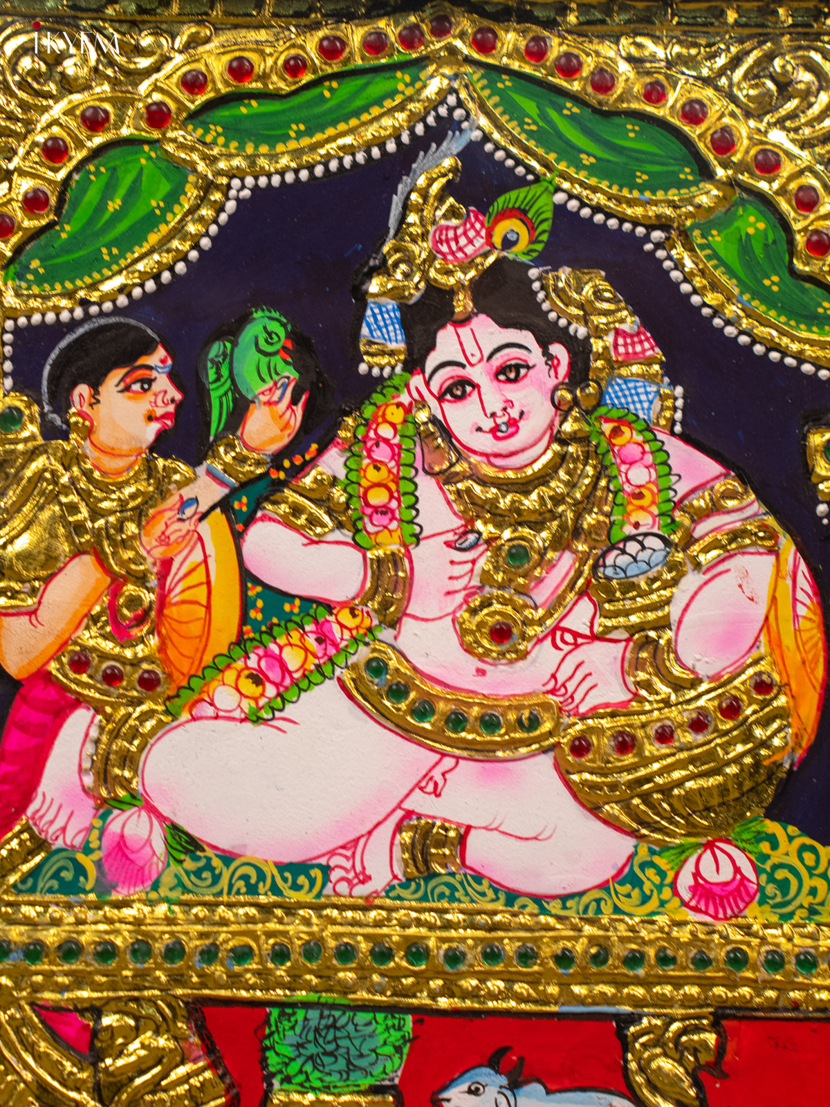 Krishna - Tanjore Painting (13x11) - KB01141