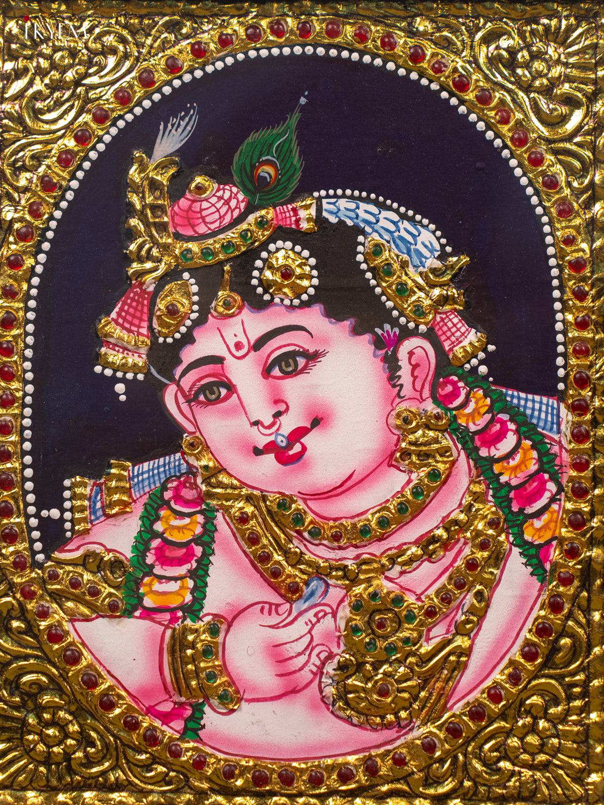 Sri Krishna - Tanjore Painting (13x11) - KB01142