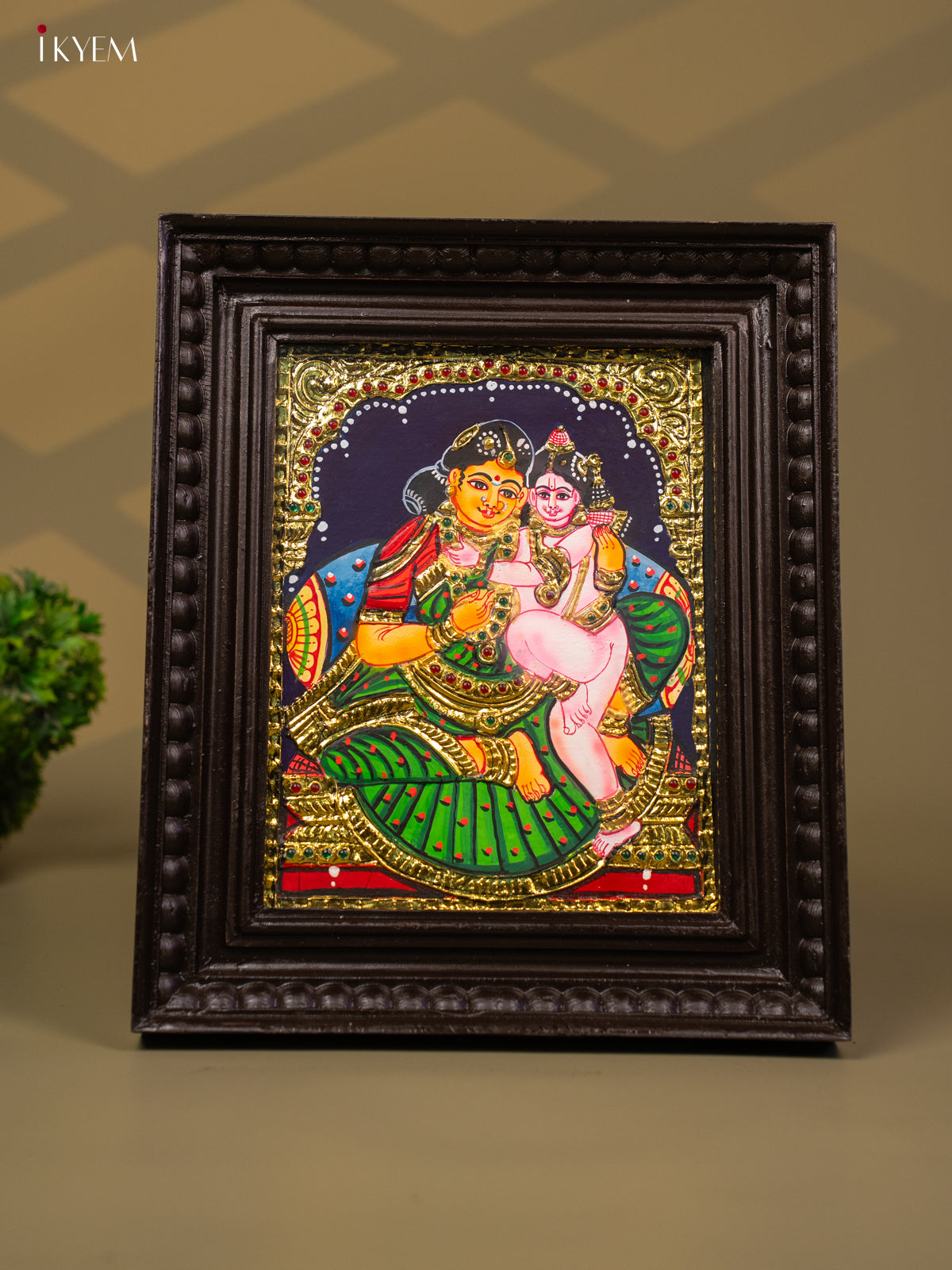 Yashoda Krishna - Tanjore Painting (13x11) - KB01143