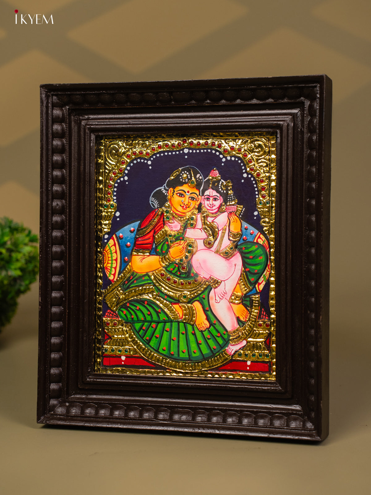 Yashoda Krishna - Tanjore Painting (13x11) - KB01143