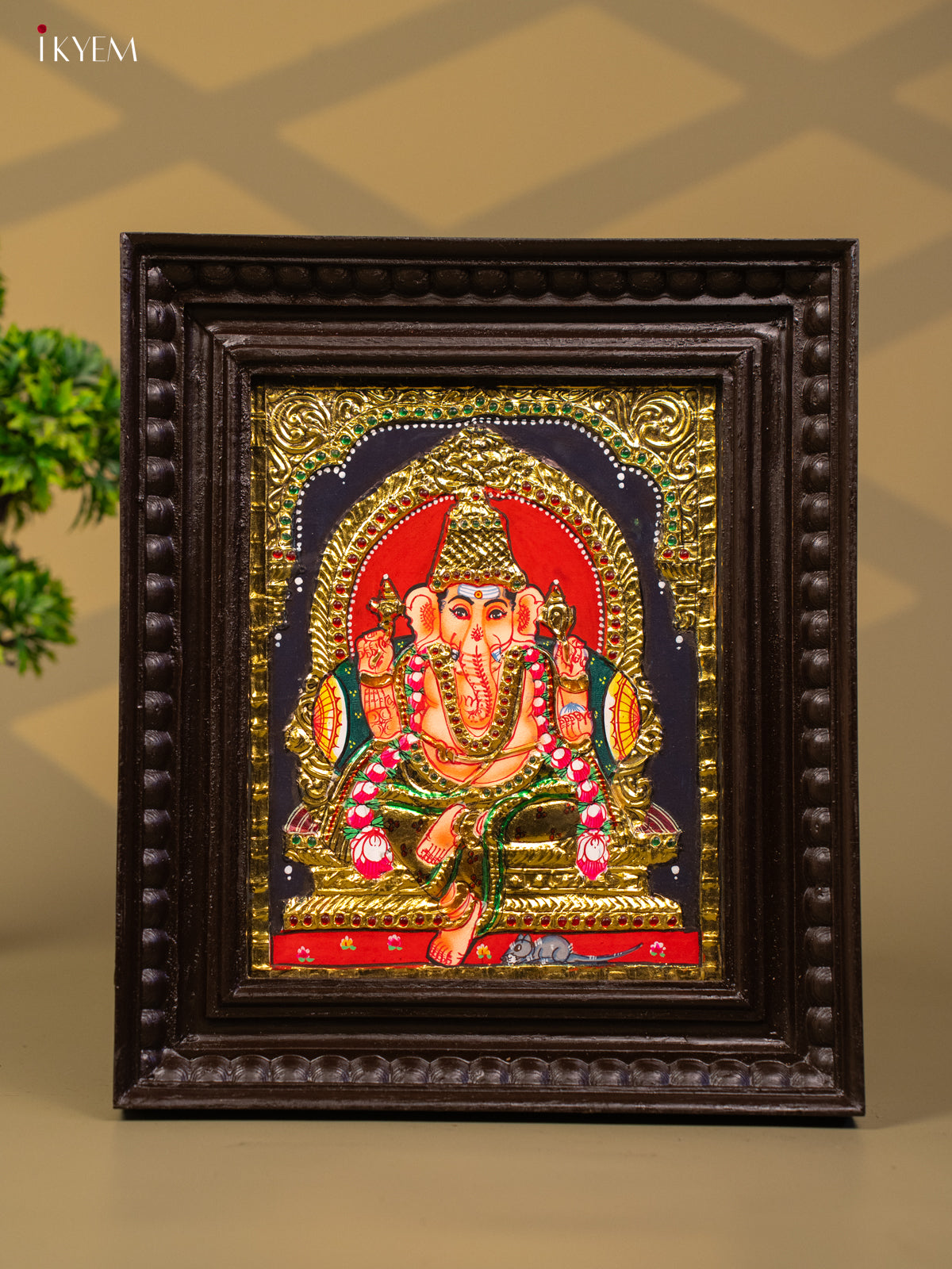 Ganesha - Tanjore Painting (13x11) - KB01145