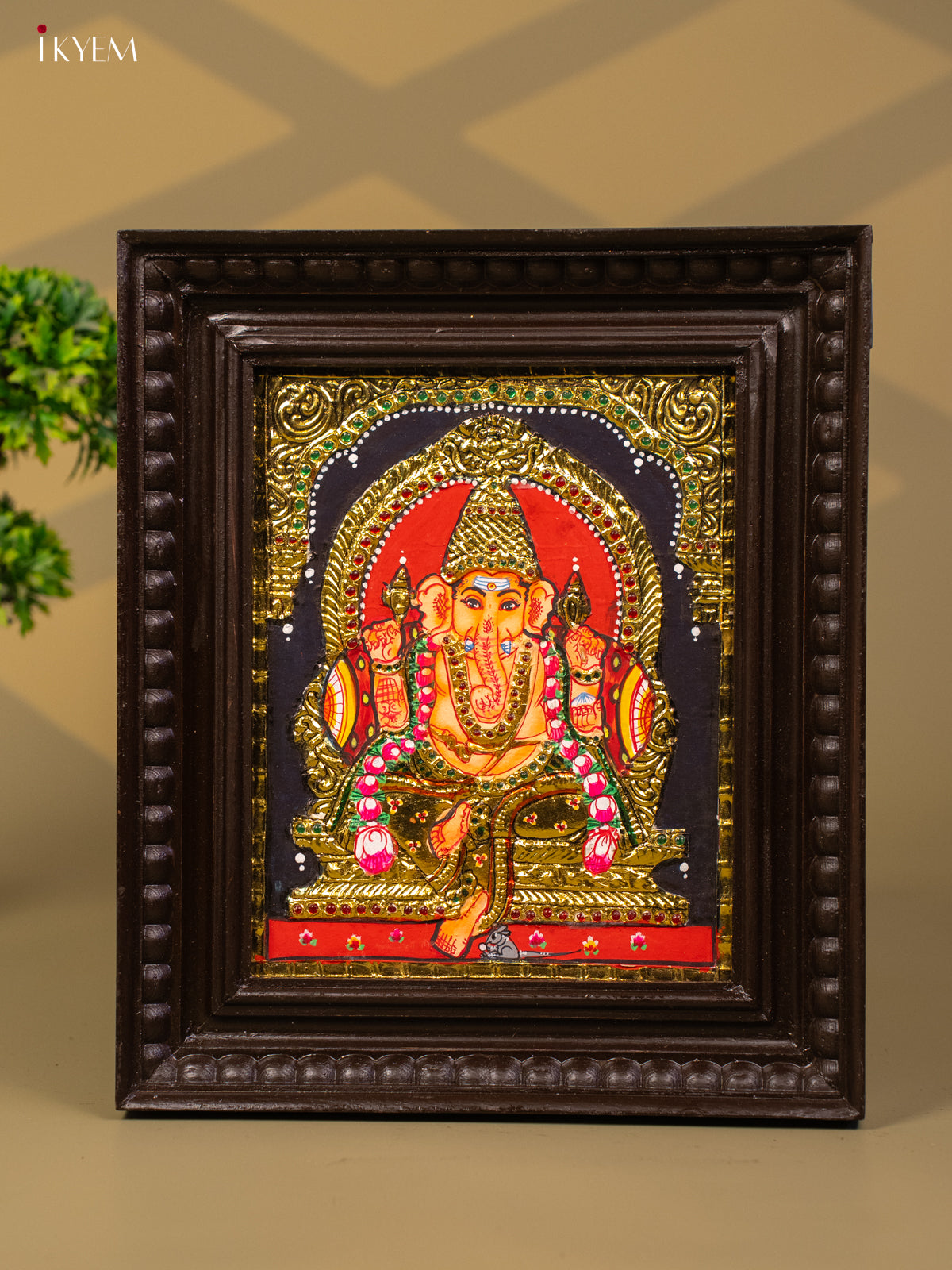 Ganesha - Tanjore Painting (13x11) - KB01145