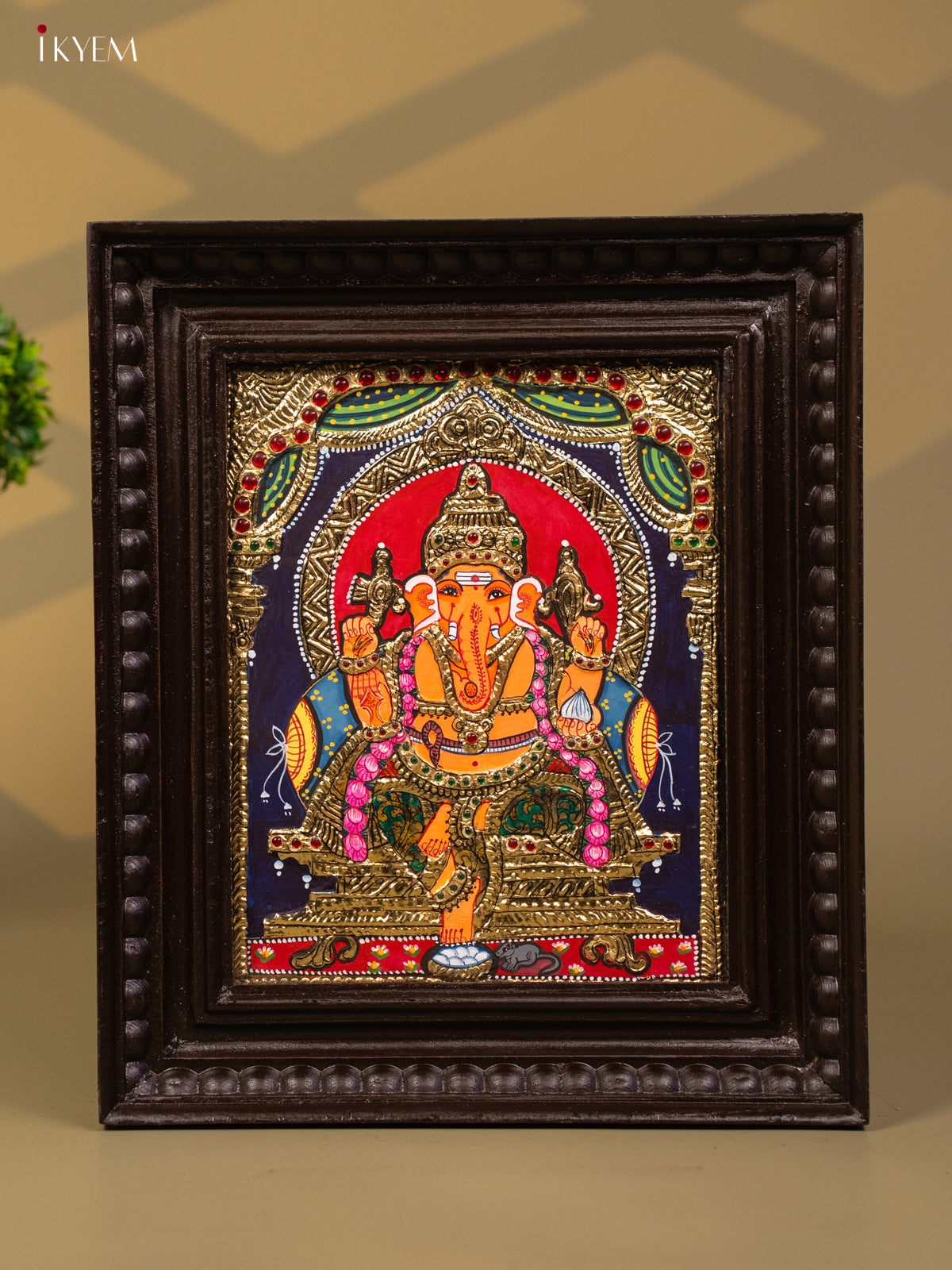 Ganesha - Tanjore Painting (13x11) - KB01145