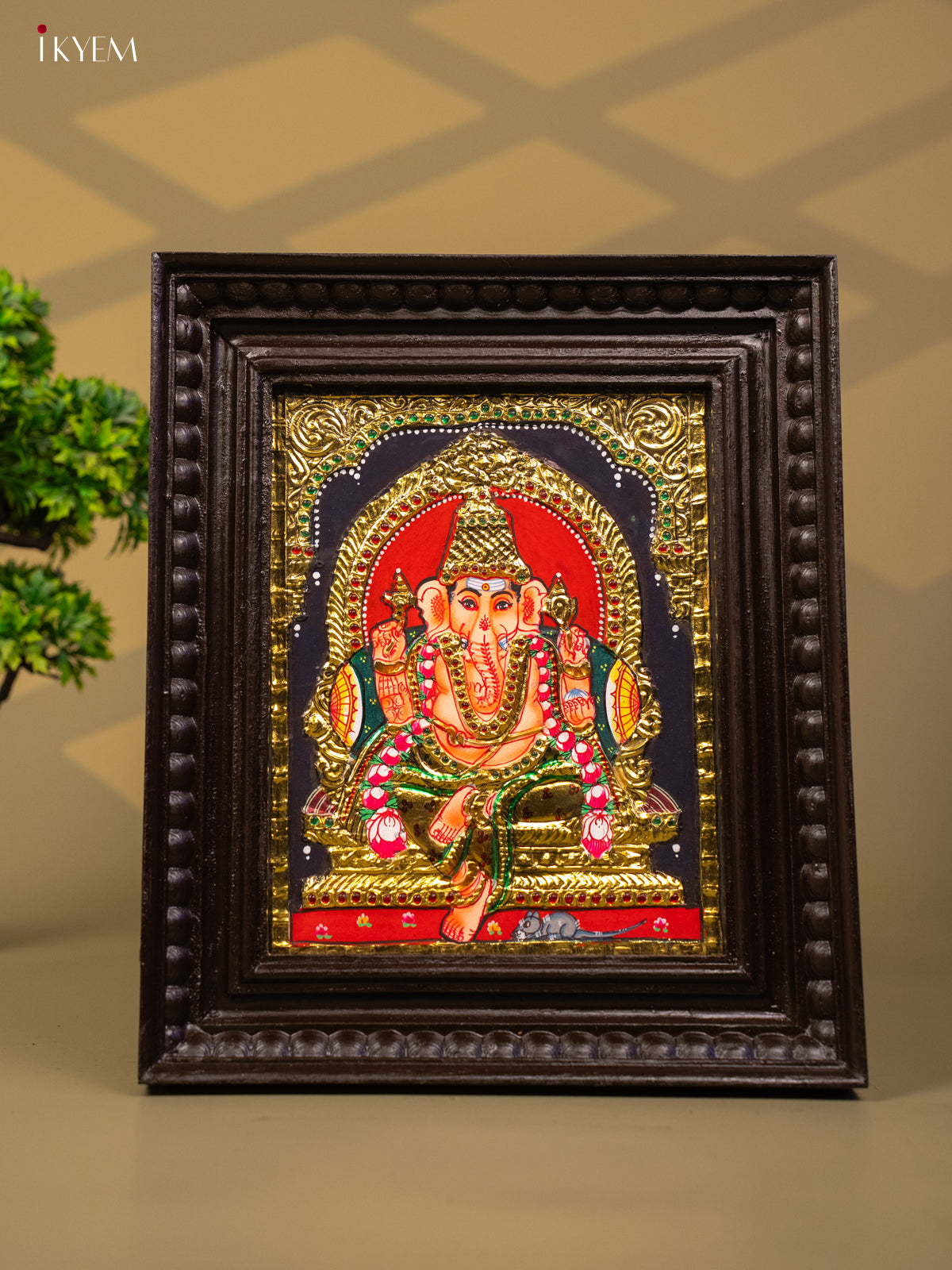 Ganesha - Tanjore Painting (13x11) - KB01145