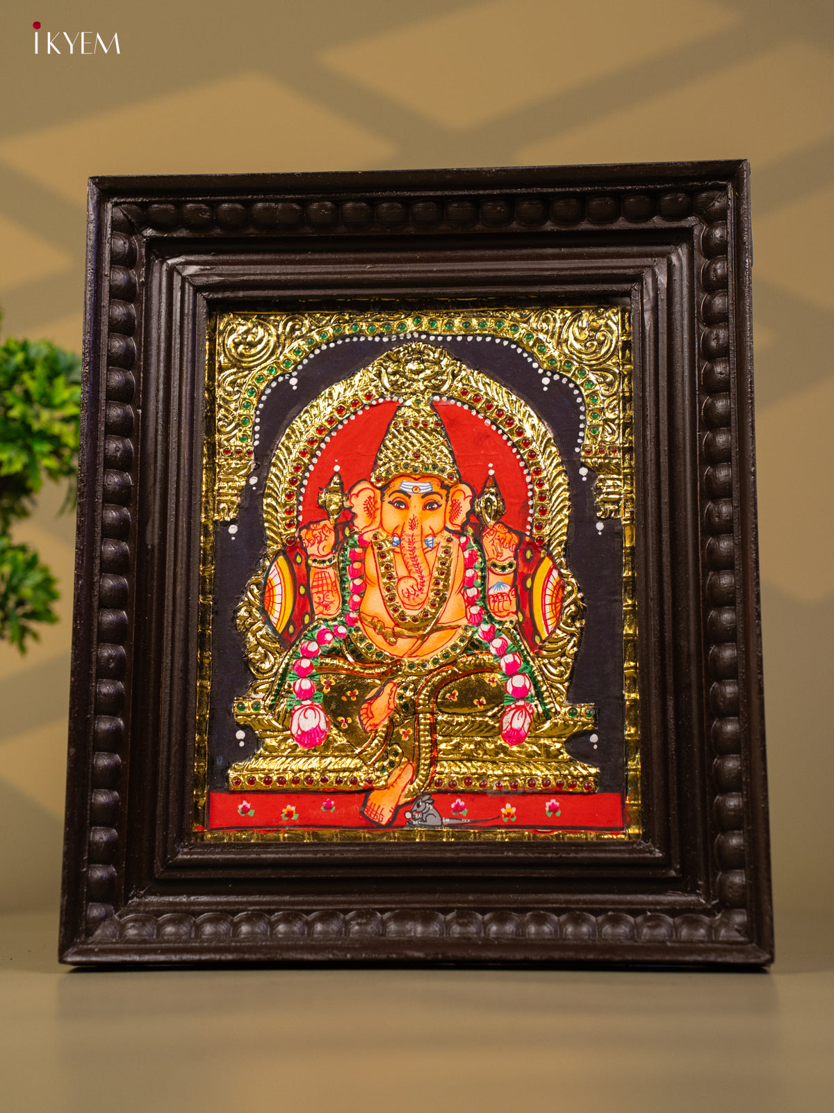 Ganesha - Tanjore Painting (13x11) - KB01145