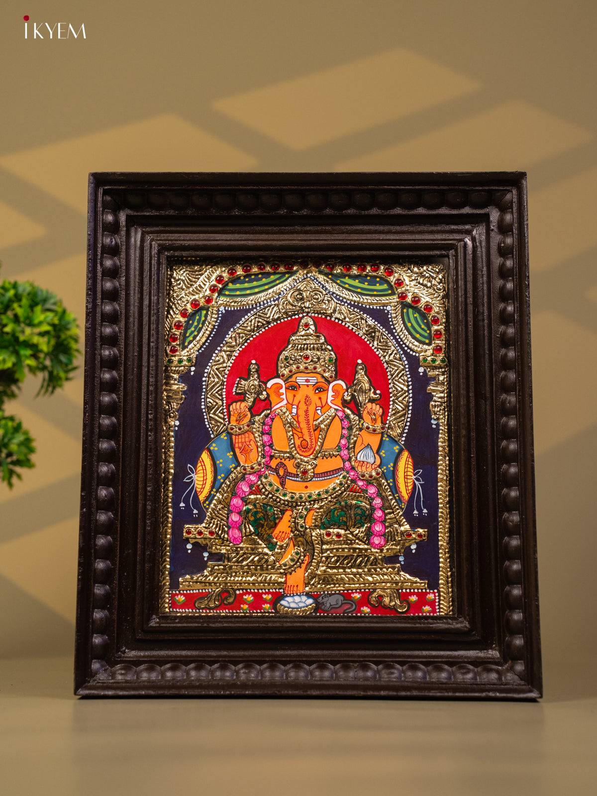 Ganesha - Tanjore Painting (13x11) - KB01145