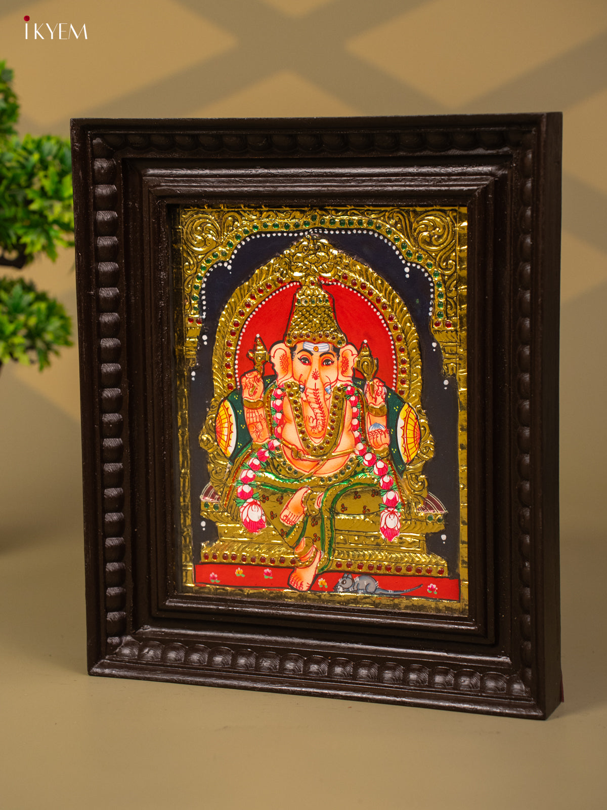 Ganesha - Tanjore Painting (13x11) - KB01145