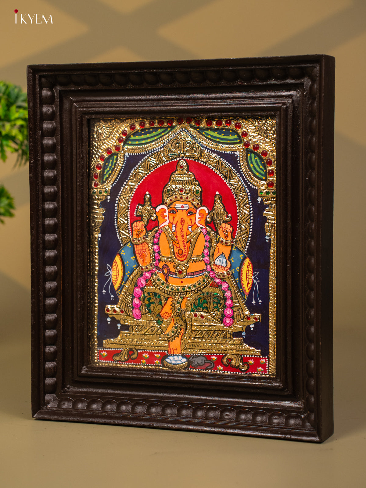 Ganesha - Tanjore Painting (13x11) - KB01145