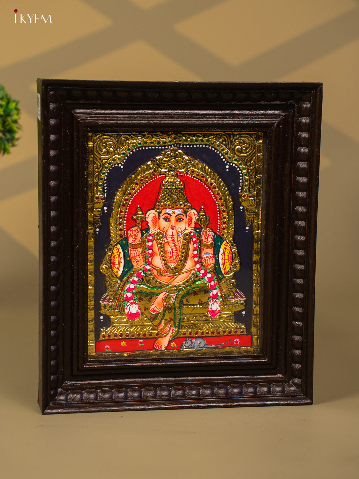 Ganesha - Tanjore Painting (13x11) - KB01145