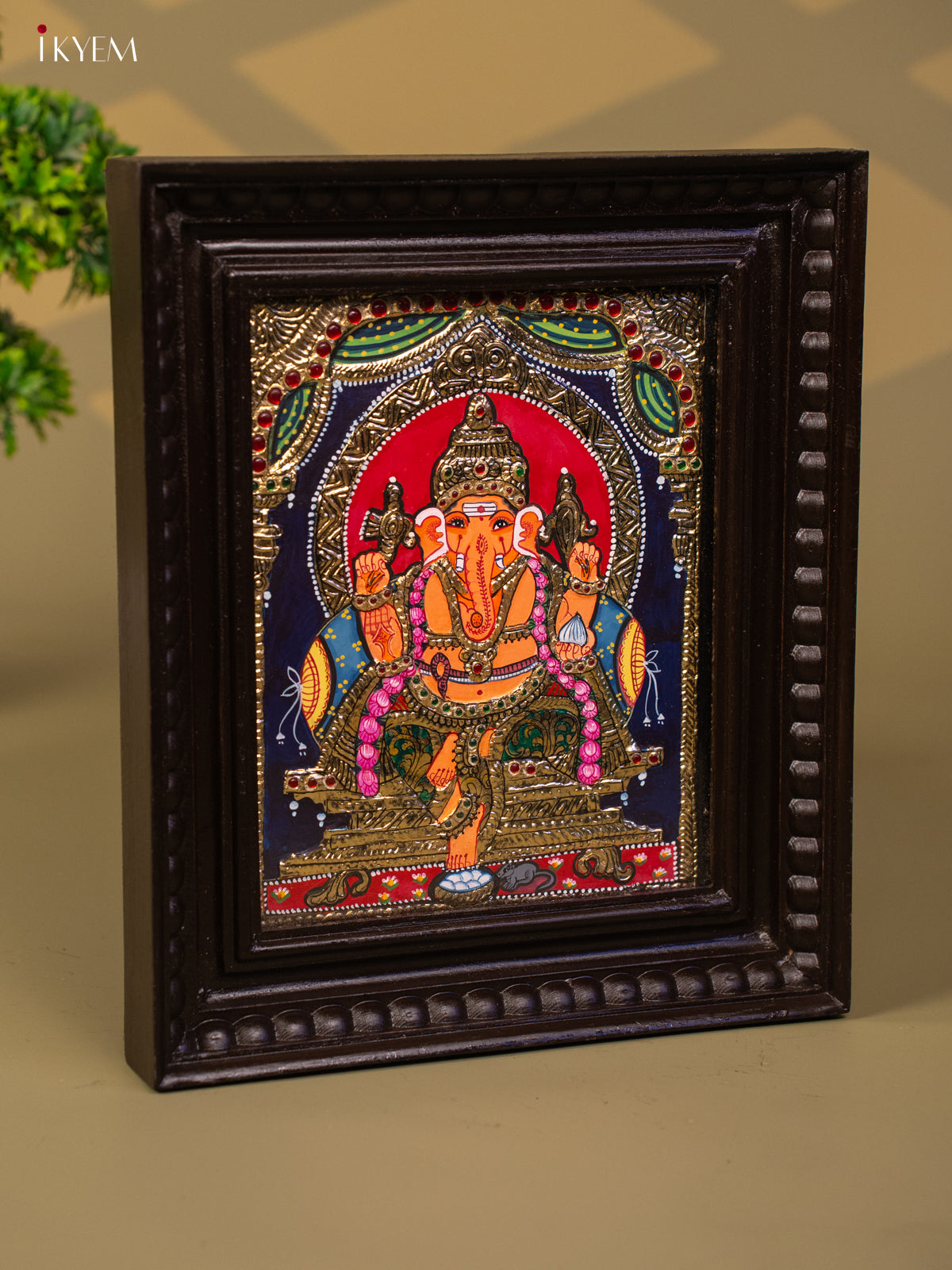 Ganesha - Tanjore Painting (13x11) - KB01145