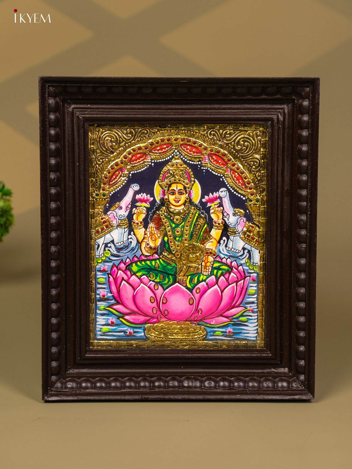 Gajalakshmi - Tanjore Painting (13x11) - KB01147