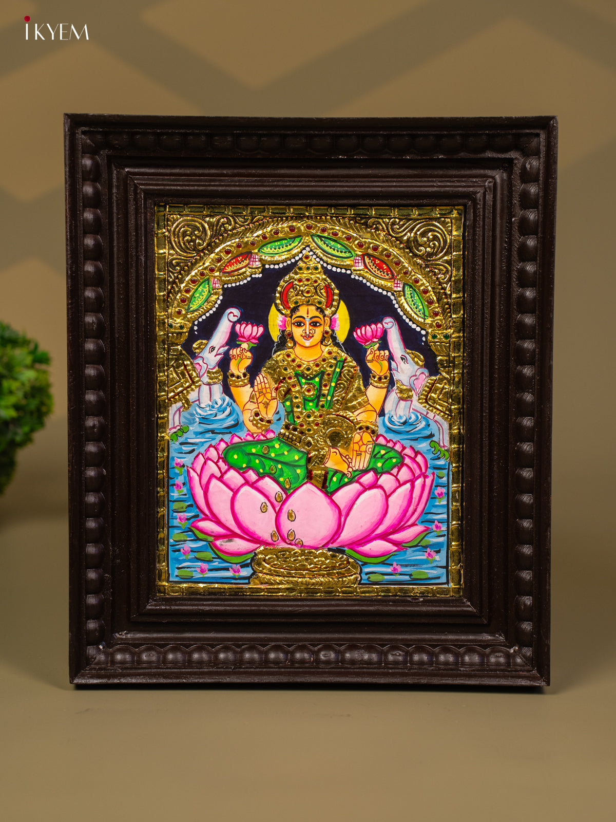 Gajalakshmi - Tanjore Painting (13x11) - KB01147