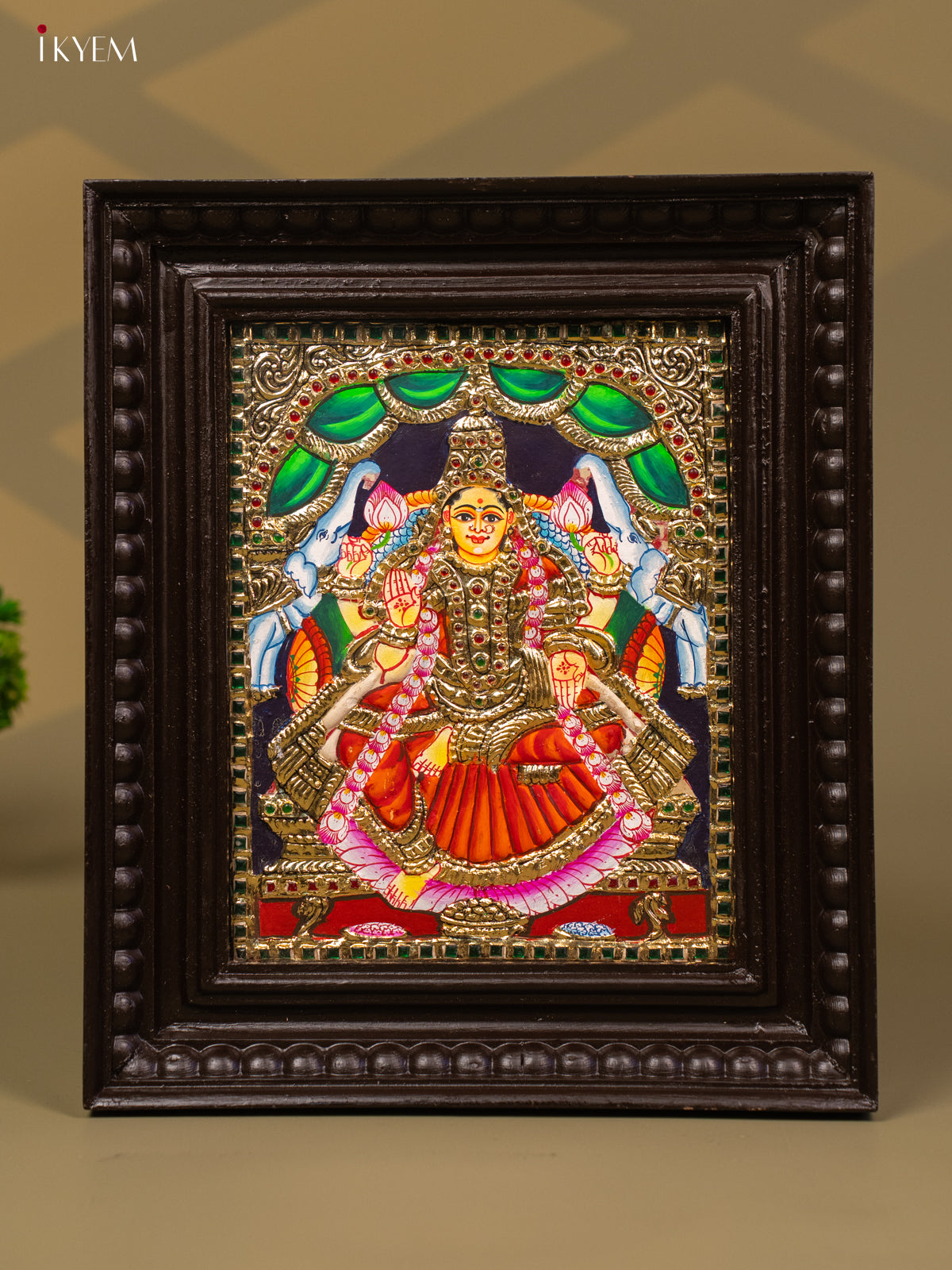 Gajalakshmi - Tanjore Painting (13x11) - KB01147