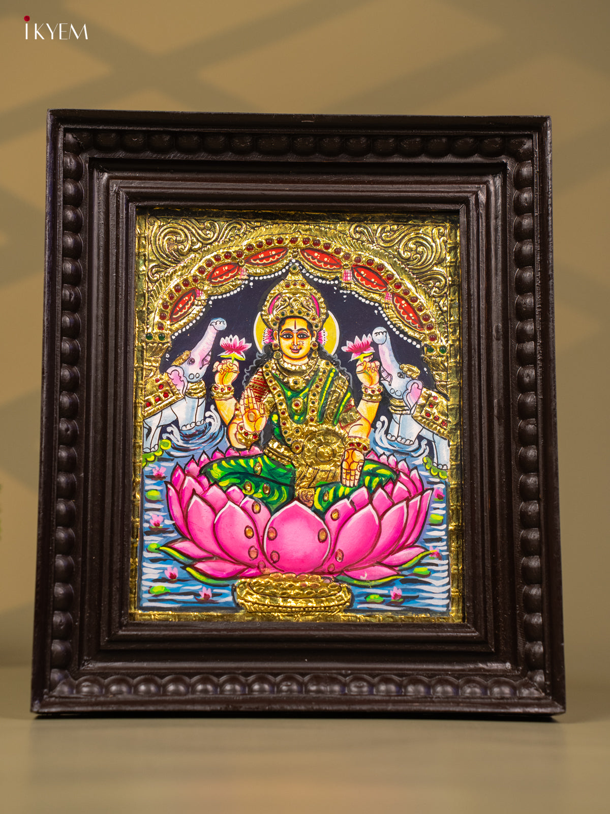 Gajalakshmi - Tanjore Painting (13x11) - KB01147