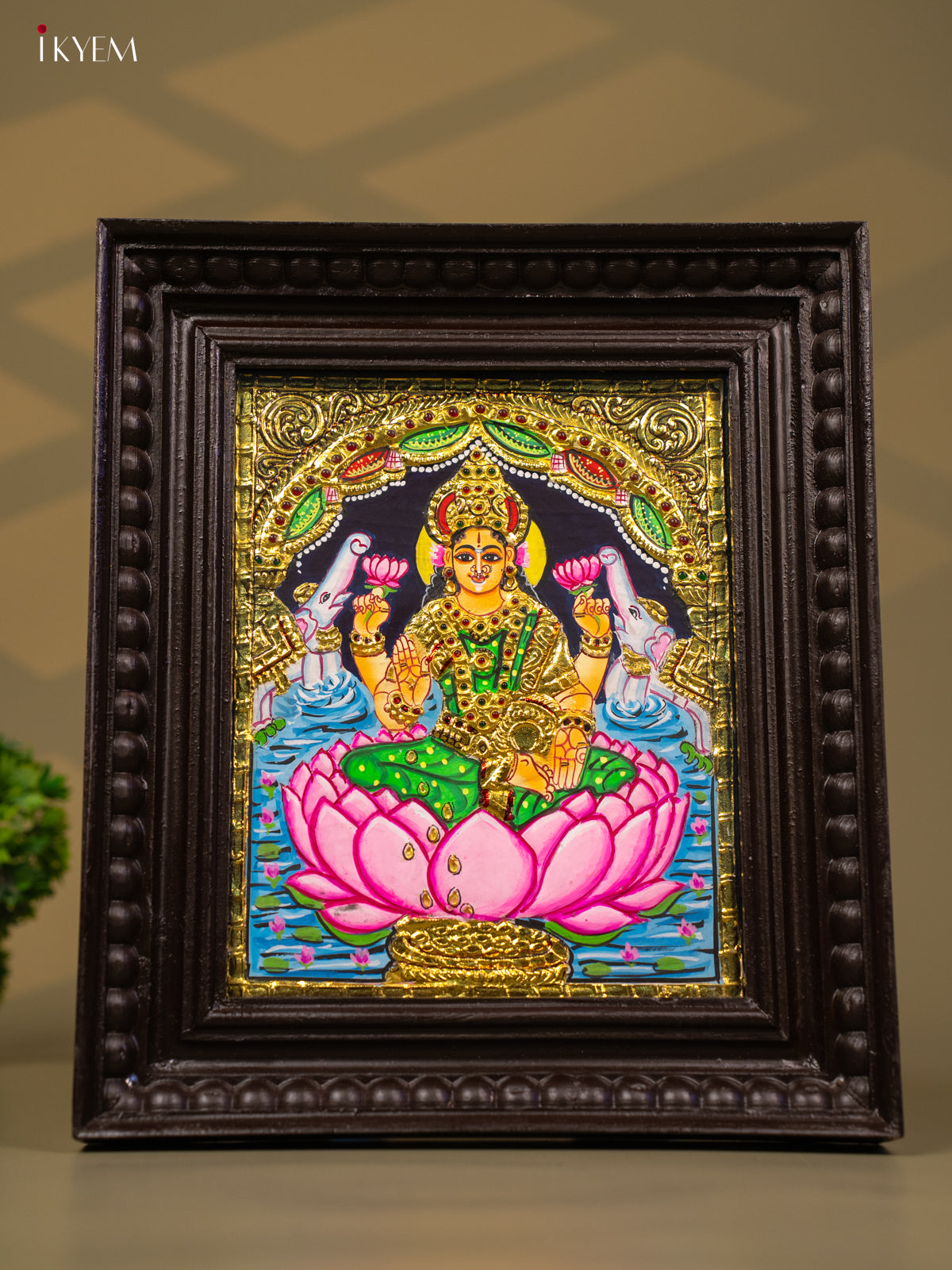 Gajalakshmi - Tanjore Painting (13x11) - KB01147