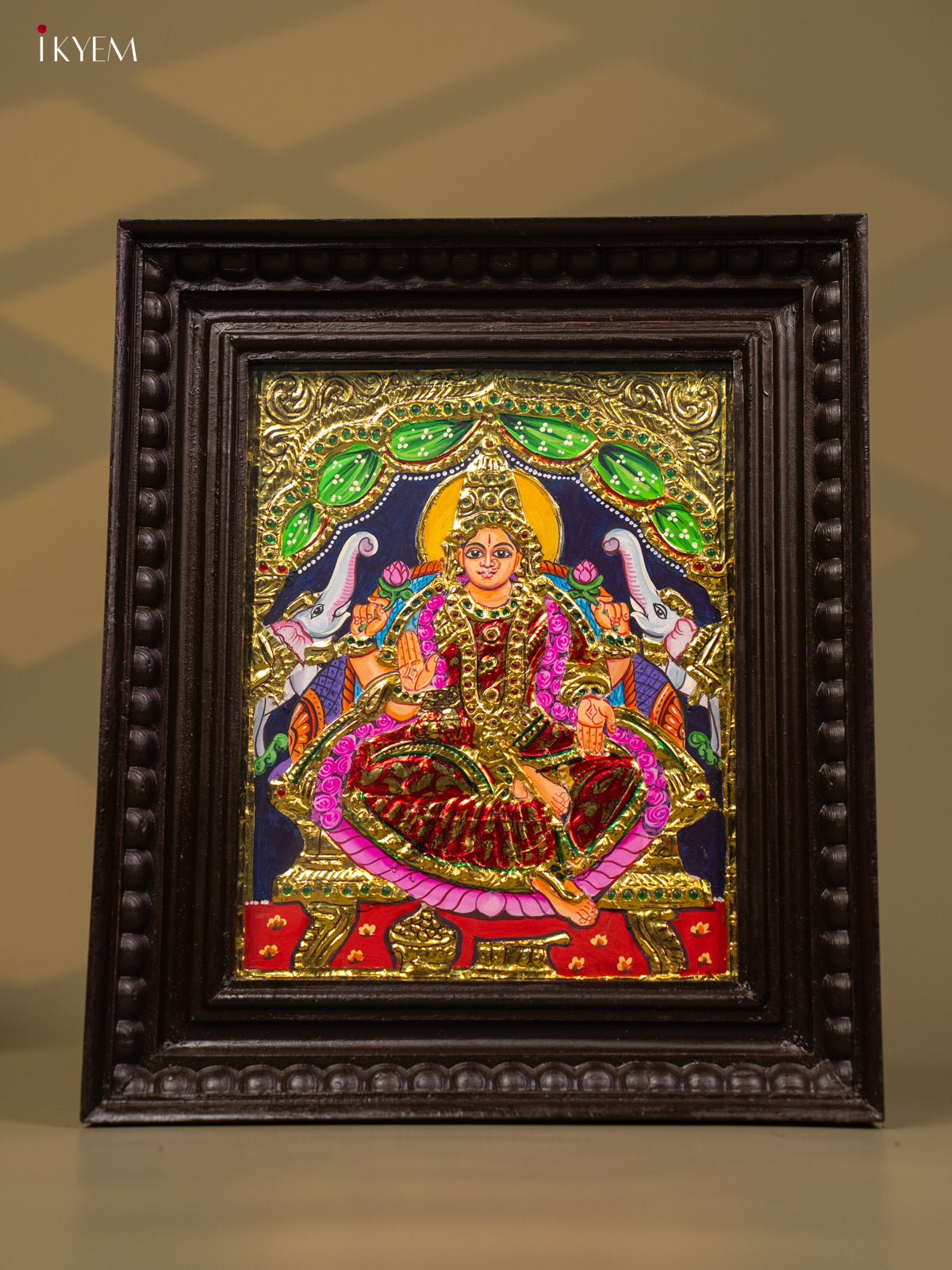 Gajalakshmi - Tanjore Painting (13x11) - KB01147