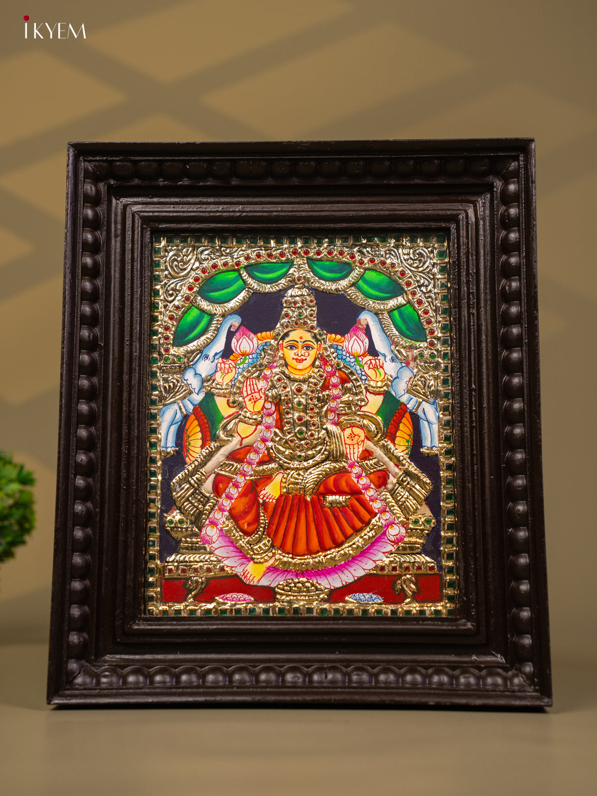 Gajalakshmi - Tanjore Painting (13x11) - KB01147