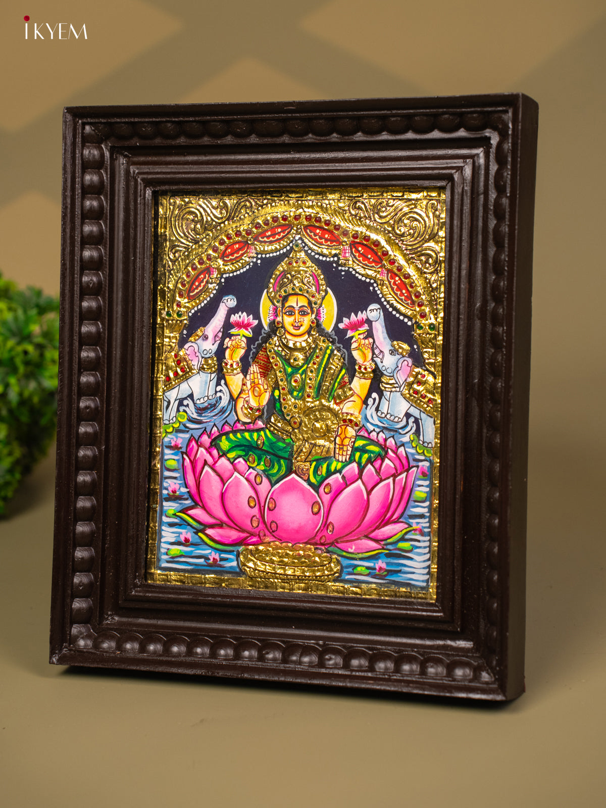 Gajalakshmi - Tanjore Painting (13x11) - KB01147