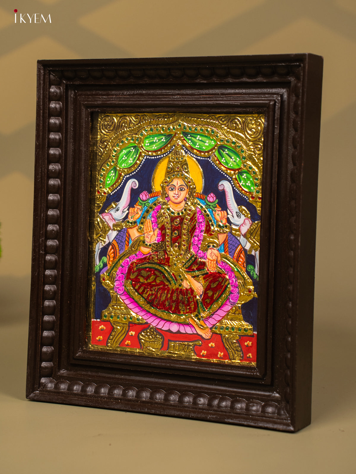 Gajalakshmi - Tanjore Painting (13x11) - KB01147