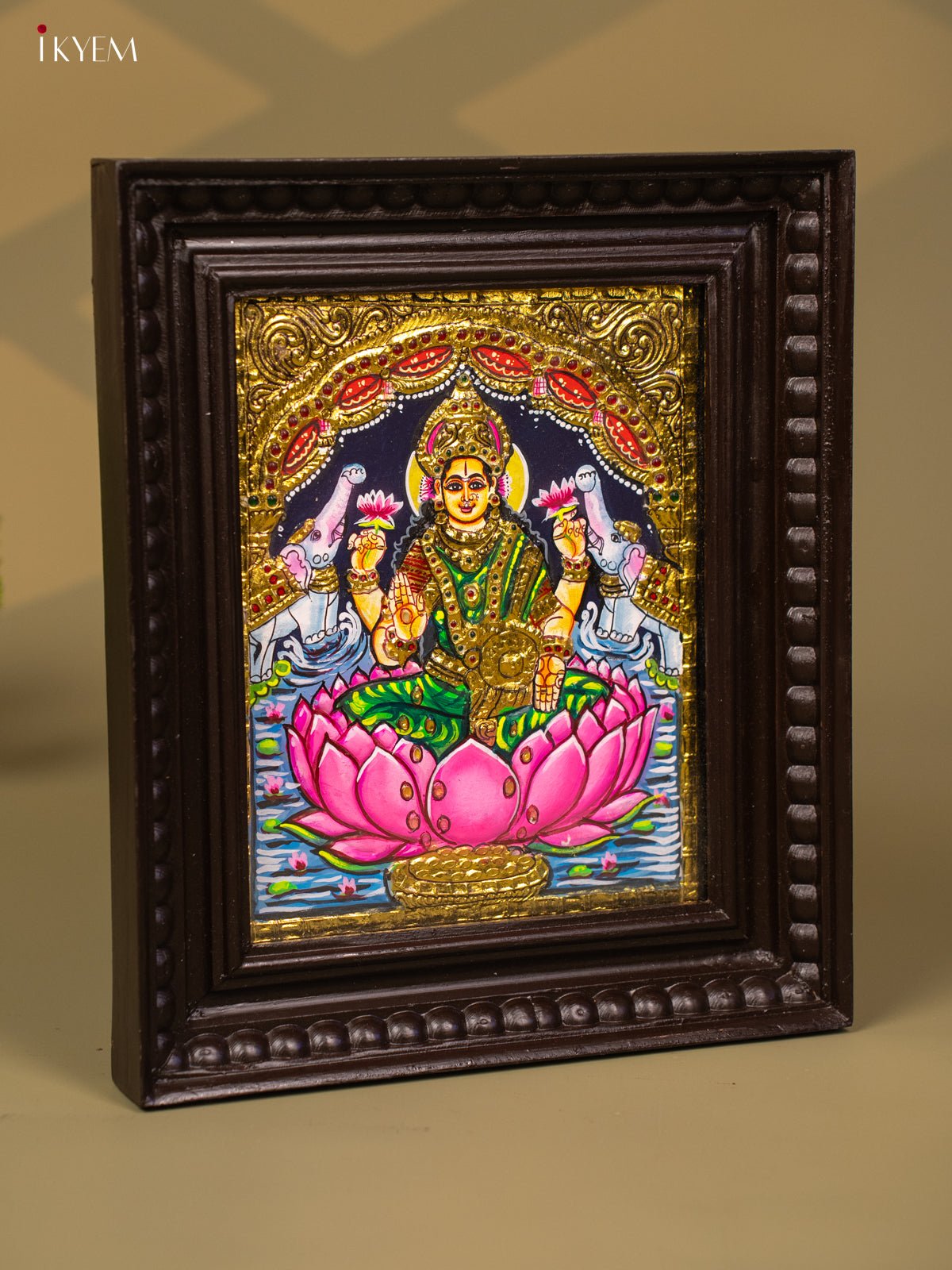 Gajalakshmi - Tanjore Painting (13x11) - KB01147