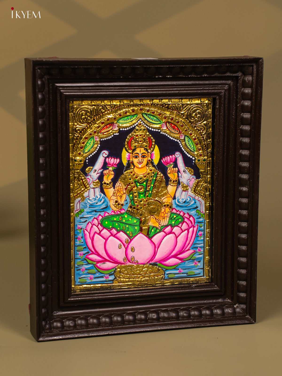 Gajalakshmi - Tanjore Painting (13x11) - KB01147