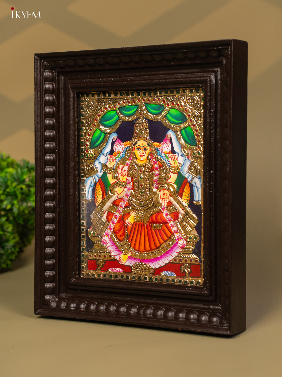 Gajalakshmi - Tanjore Painting (13x11) - KB01147