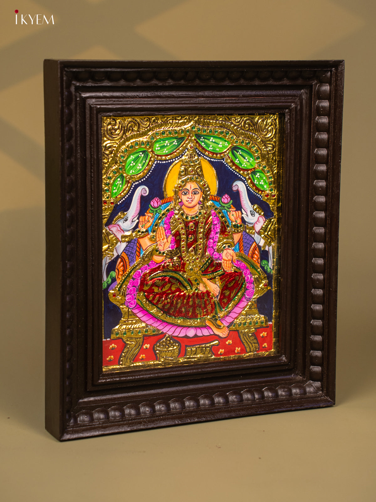 Gajalakshmi - Tanjore Painting (13x11) - KB01147