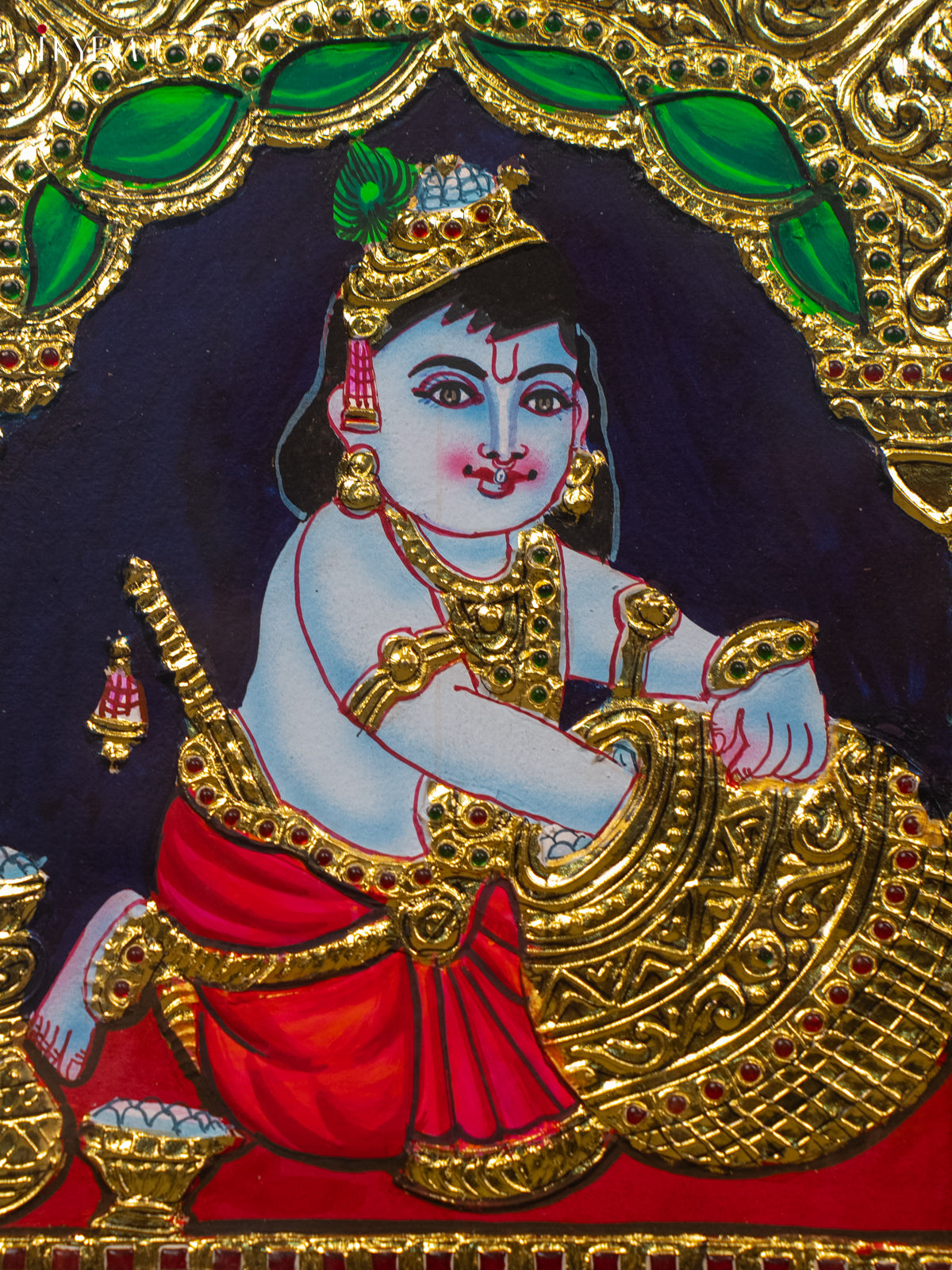 Gopal Krishna -Tanjore Painting (13x11) - KB01148