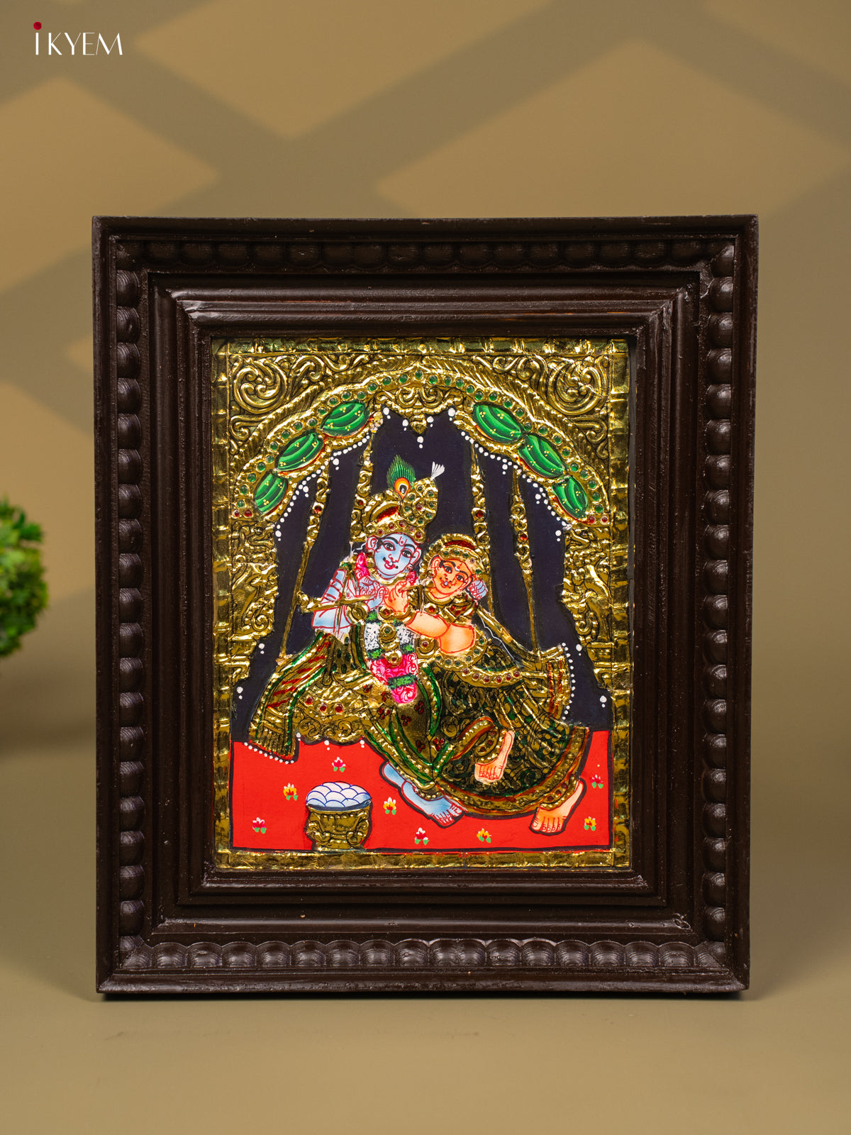 Radha Krishna - Tanjore Painting (13x11) - KB01149