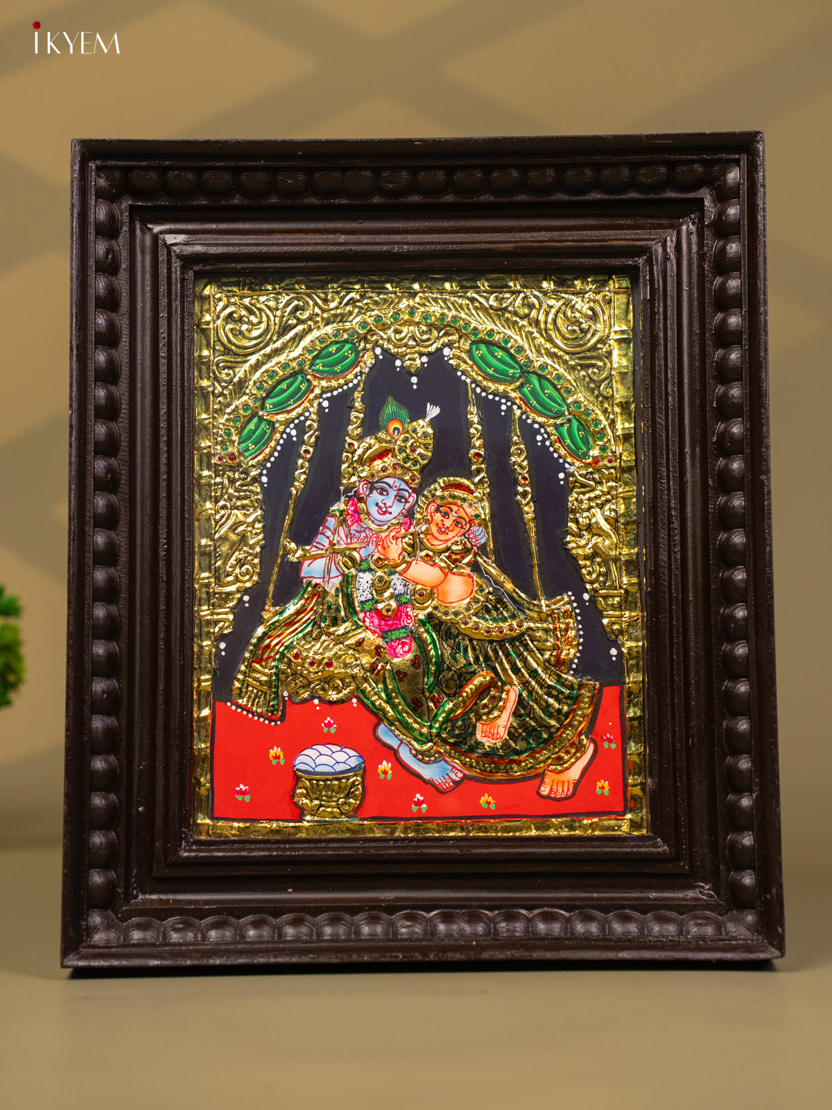 Radha Krishna - Tanjore Painting (13x11) - KB01149