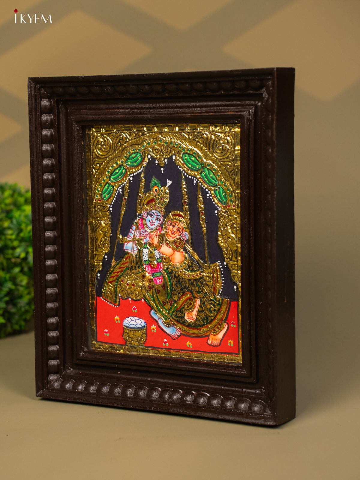 Radha Krishna - Tanjore Painting (13x11) - KB01149