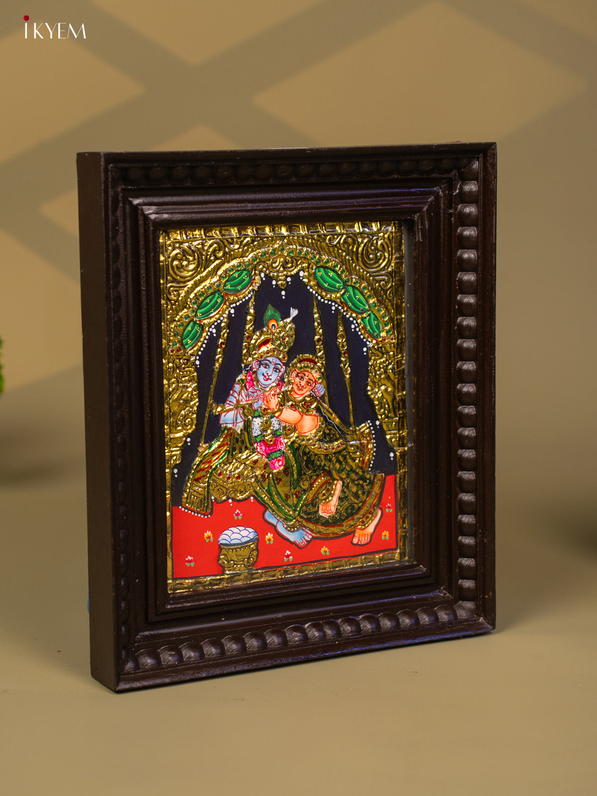 Radha Krishna - Tanjore Painting (13x11) - KB01149