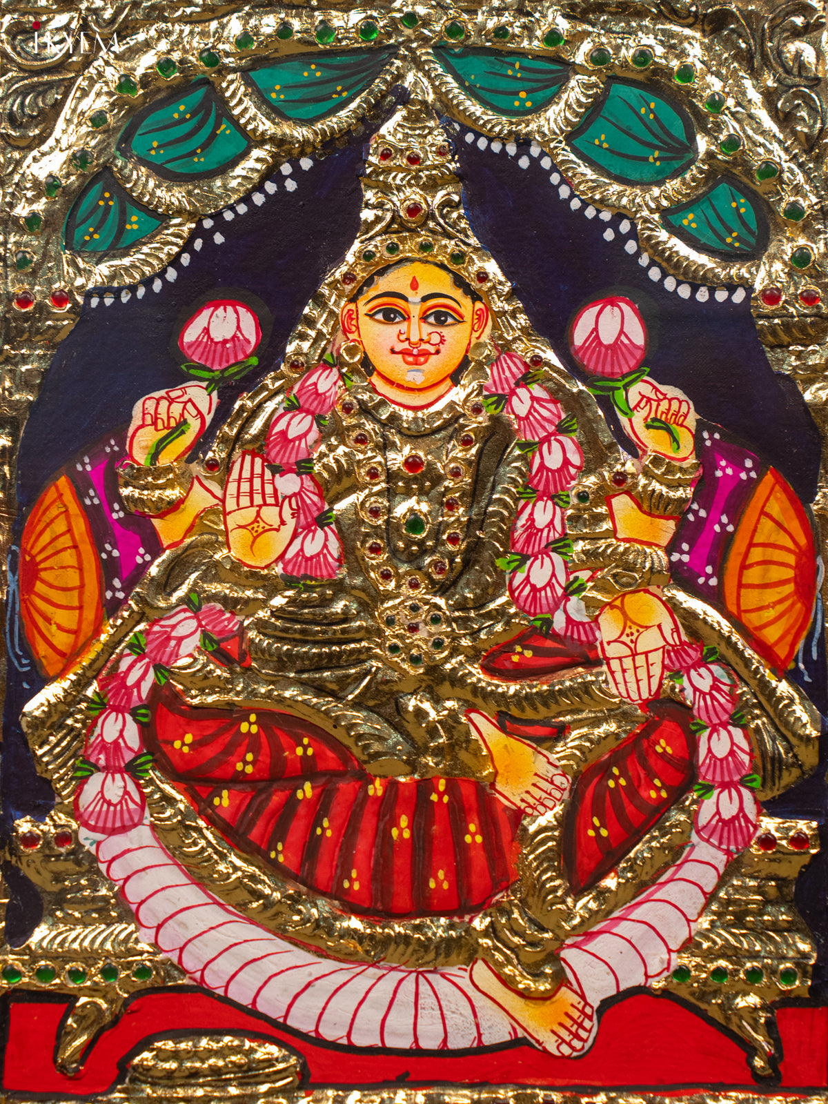 Lakshmi - Tanjore Painting (13x11) - KB01150