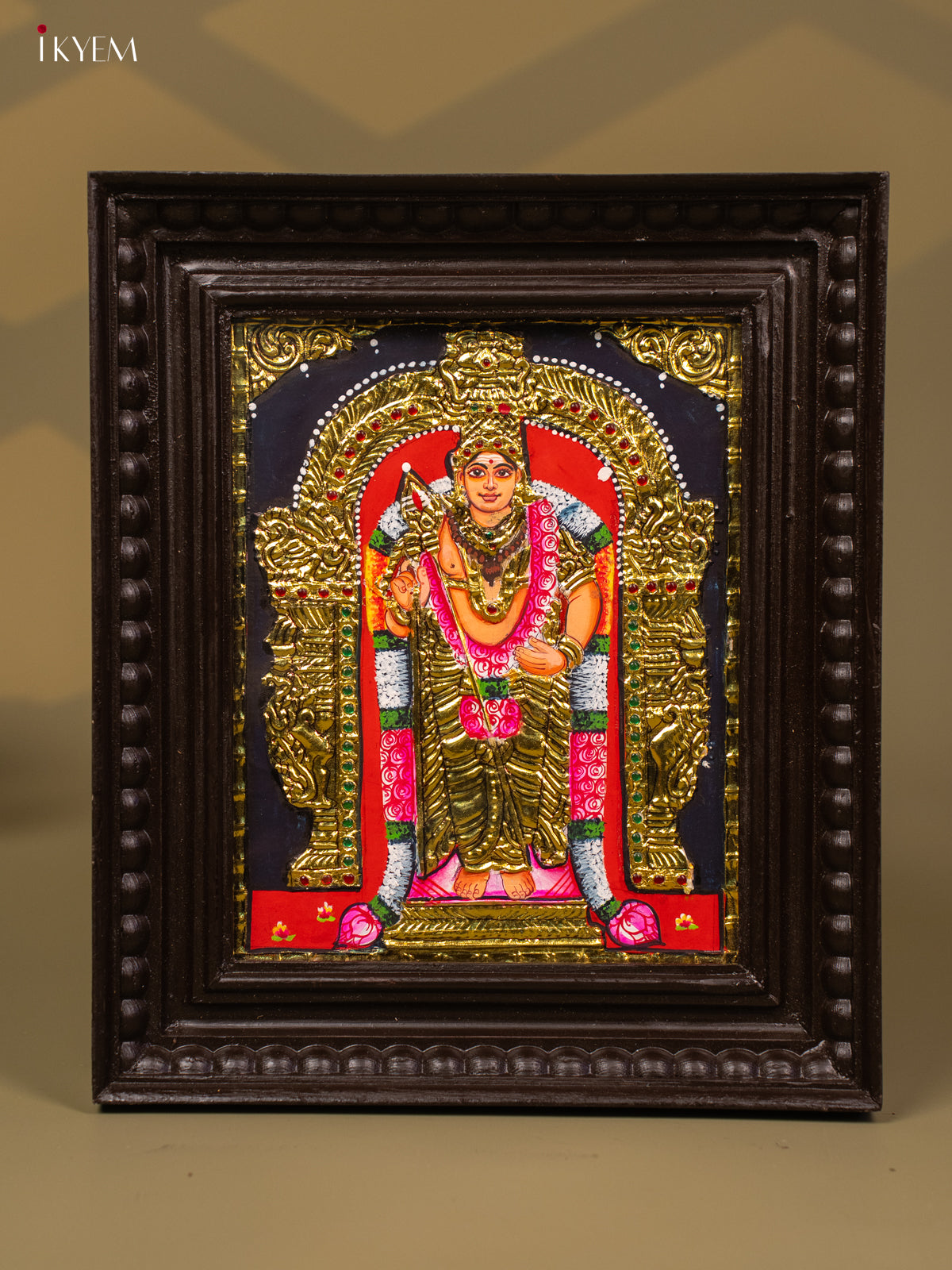 Lord Murugan - Tanjore Painting (13x11) - KB01151