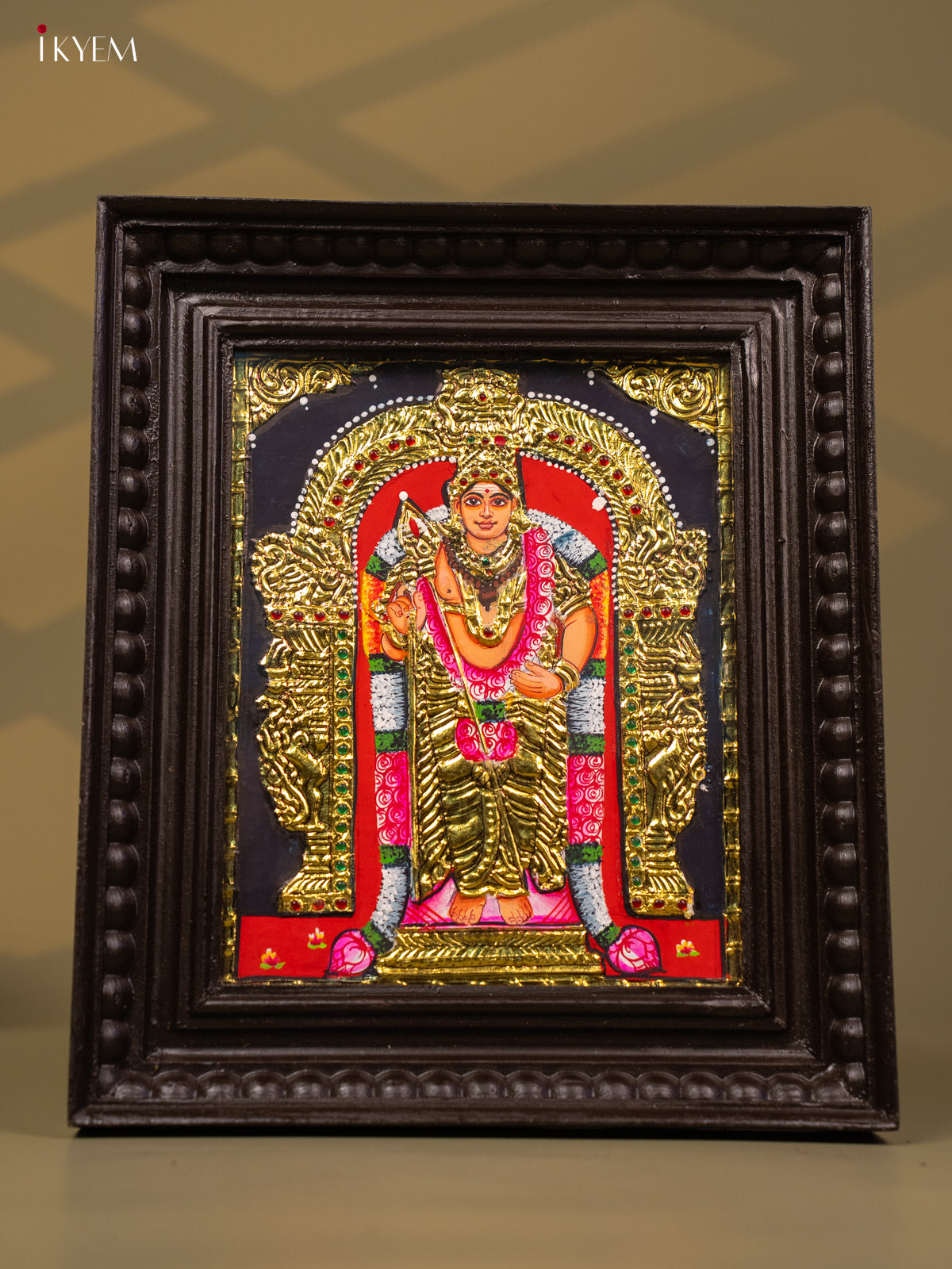 Lord Murugan - Tanjore Painting (13x11) - KB01151