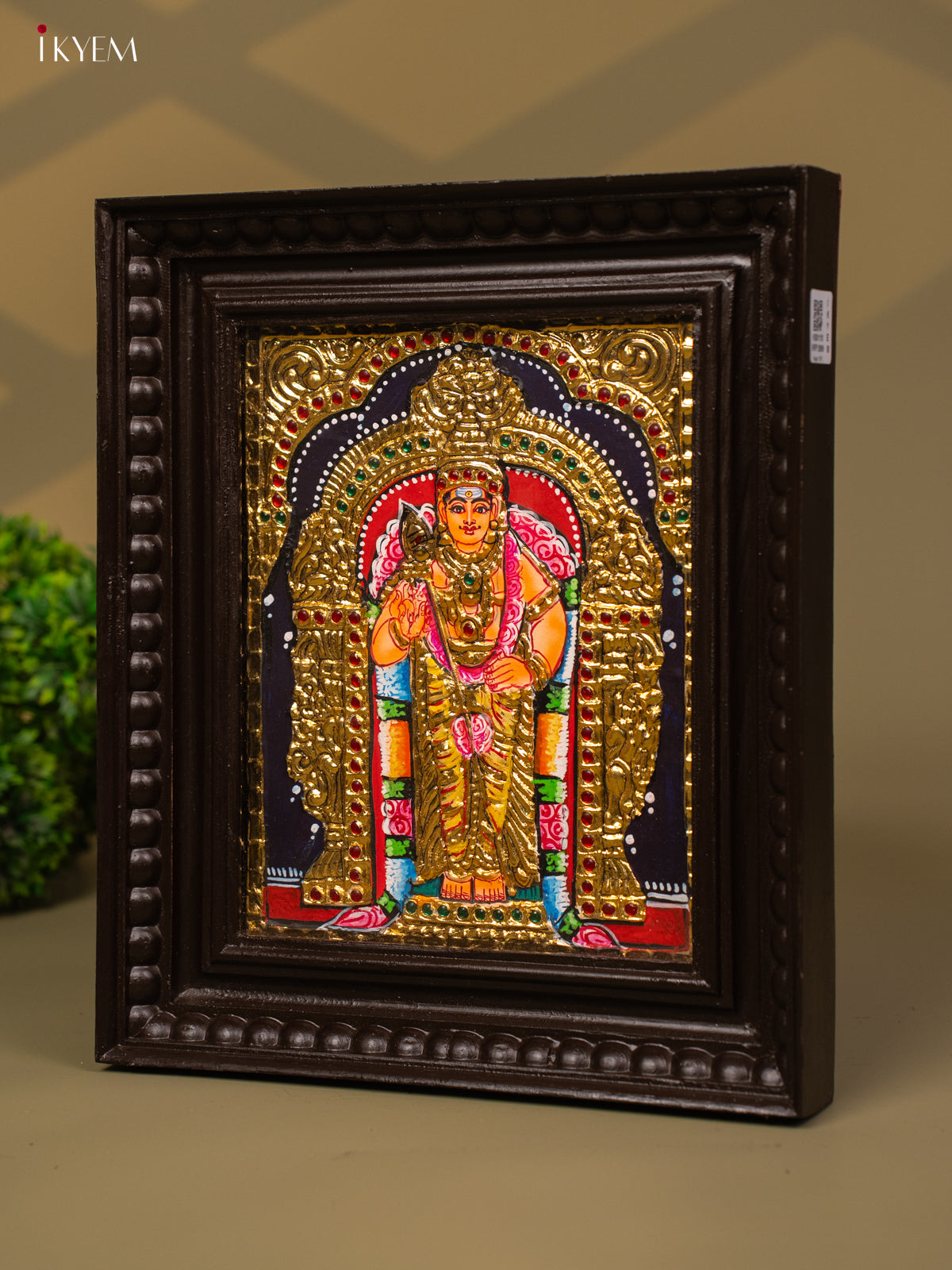 Lord Murugan - Tanjore Painting (13x11) - KB01151