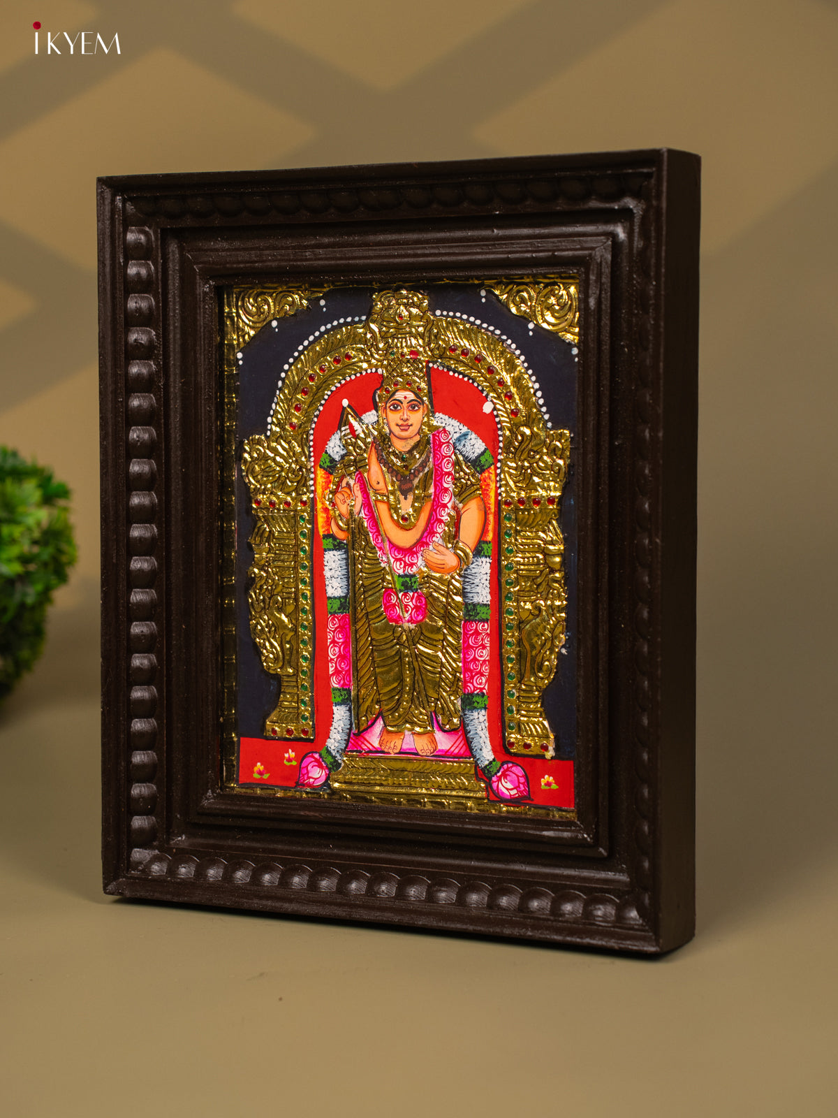 Lord Murugan - Tanjore Painting (13x11) - KB01151