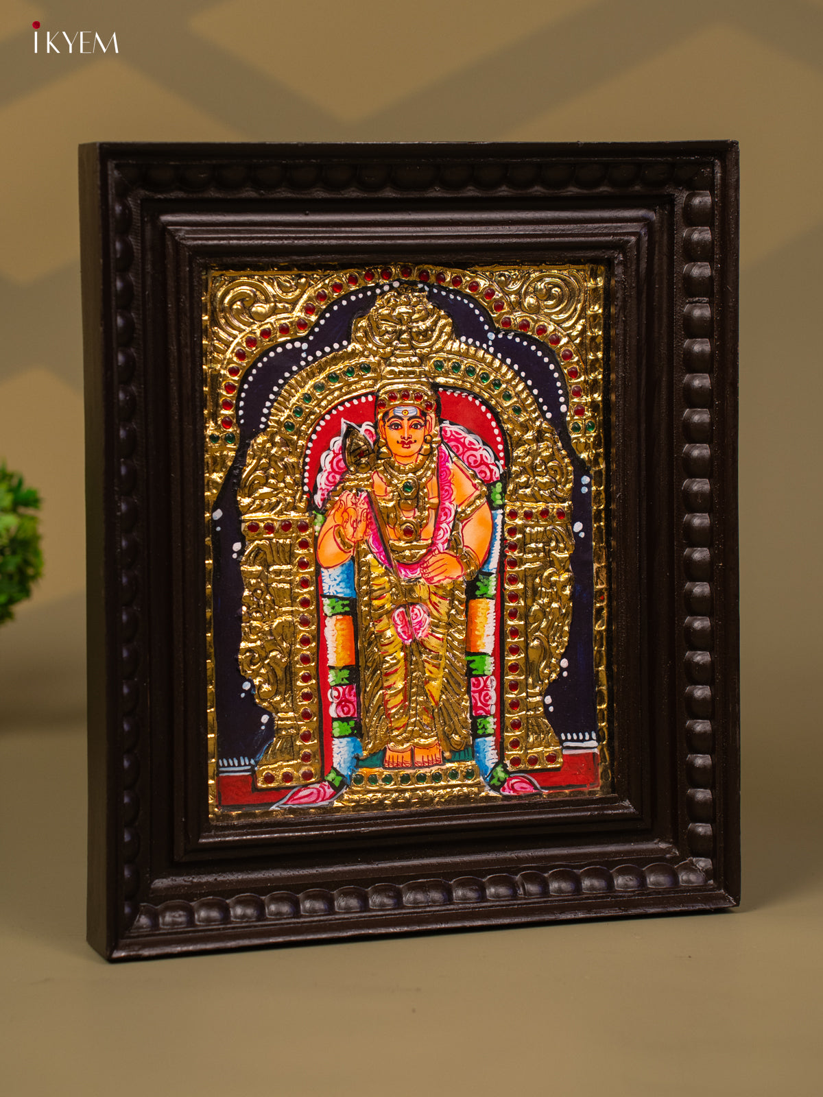 Lord Murugan - Tanjore Painting (13x11) - KB01151