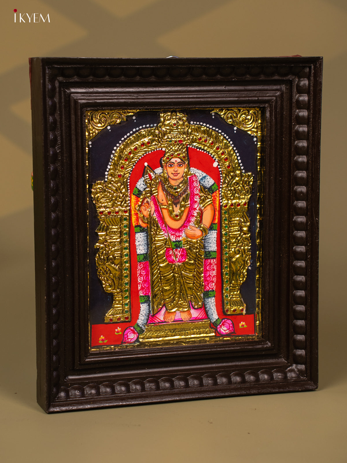 Lord Murugan - Tanjore Painting (13x11) - KB01151