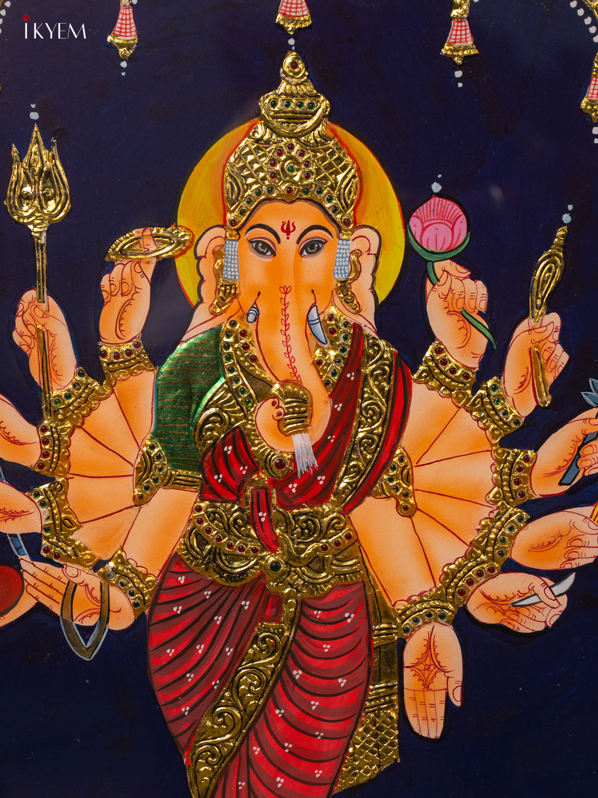 Vasavi Vinayakar - Tanjore Painting (28x22) - KB01153